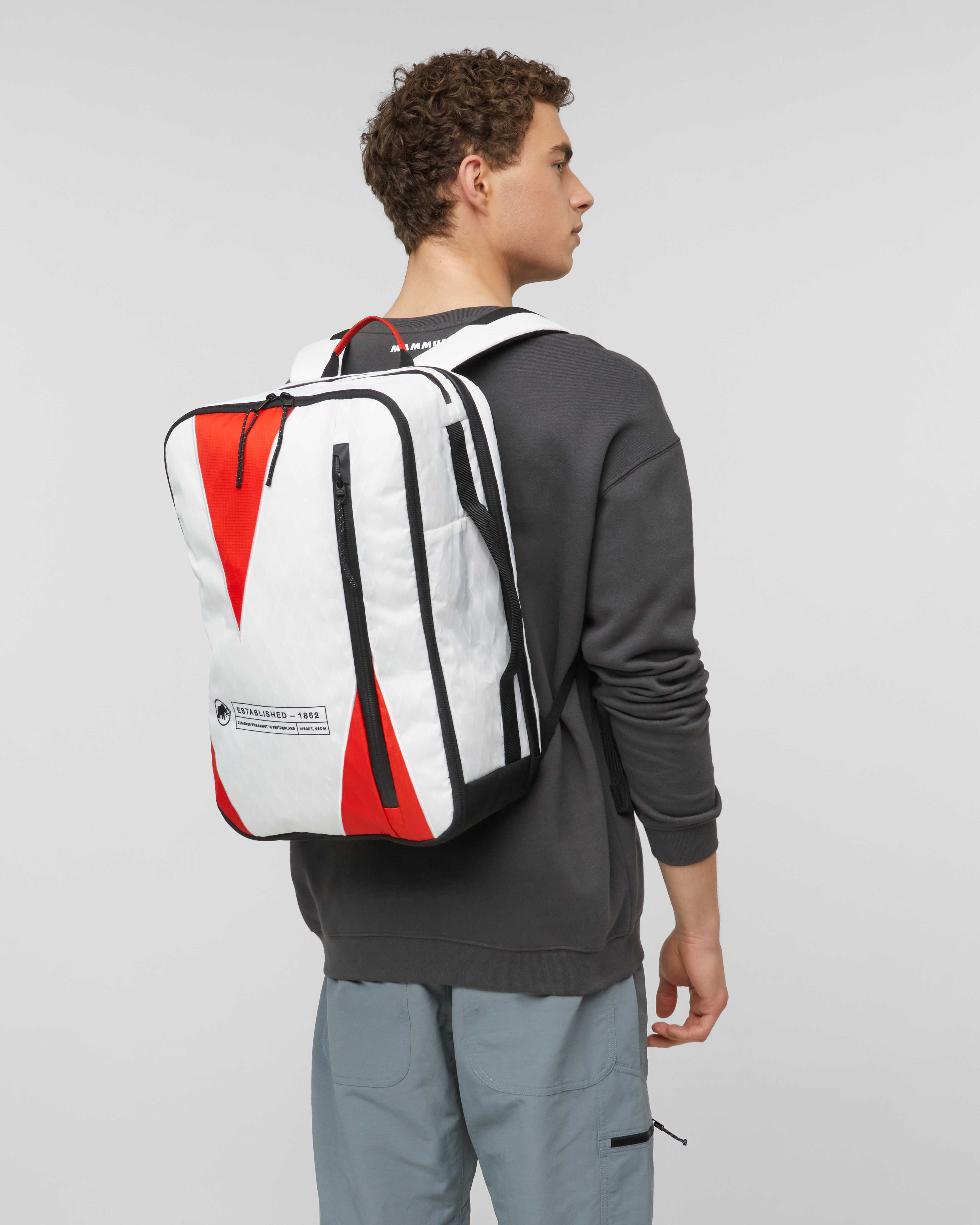 Mammut Seon Alpine Transporter 25, Mammut red - Mammut red - Model back view