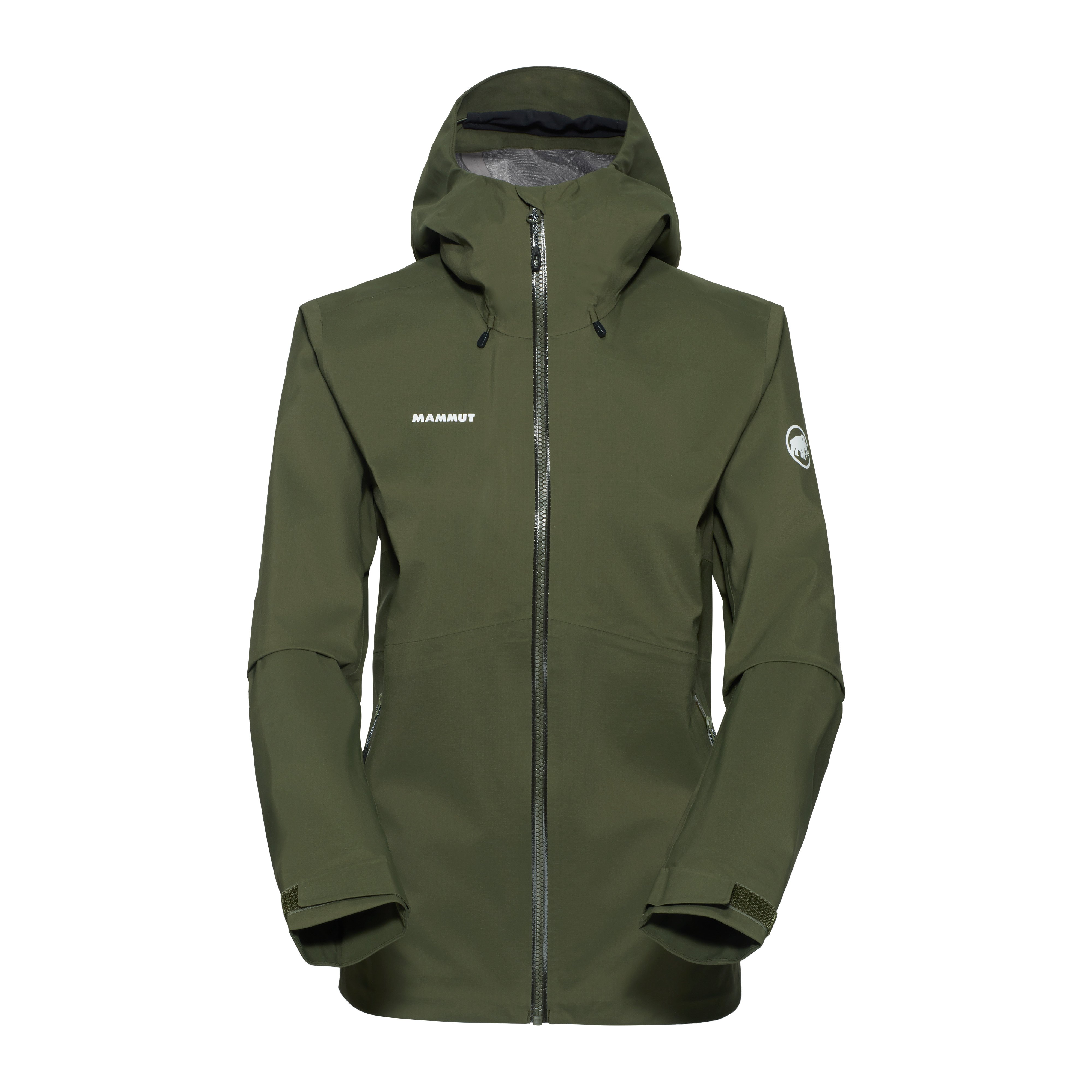 Mammut Mammut Outdoor HS Hooded Jacket Women - Black/Dark marsh - Thumbnail