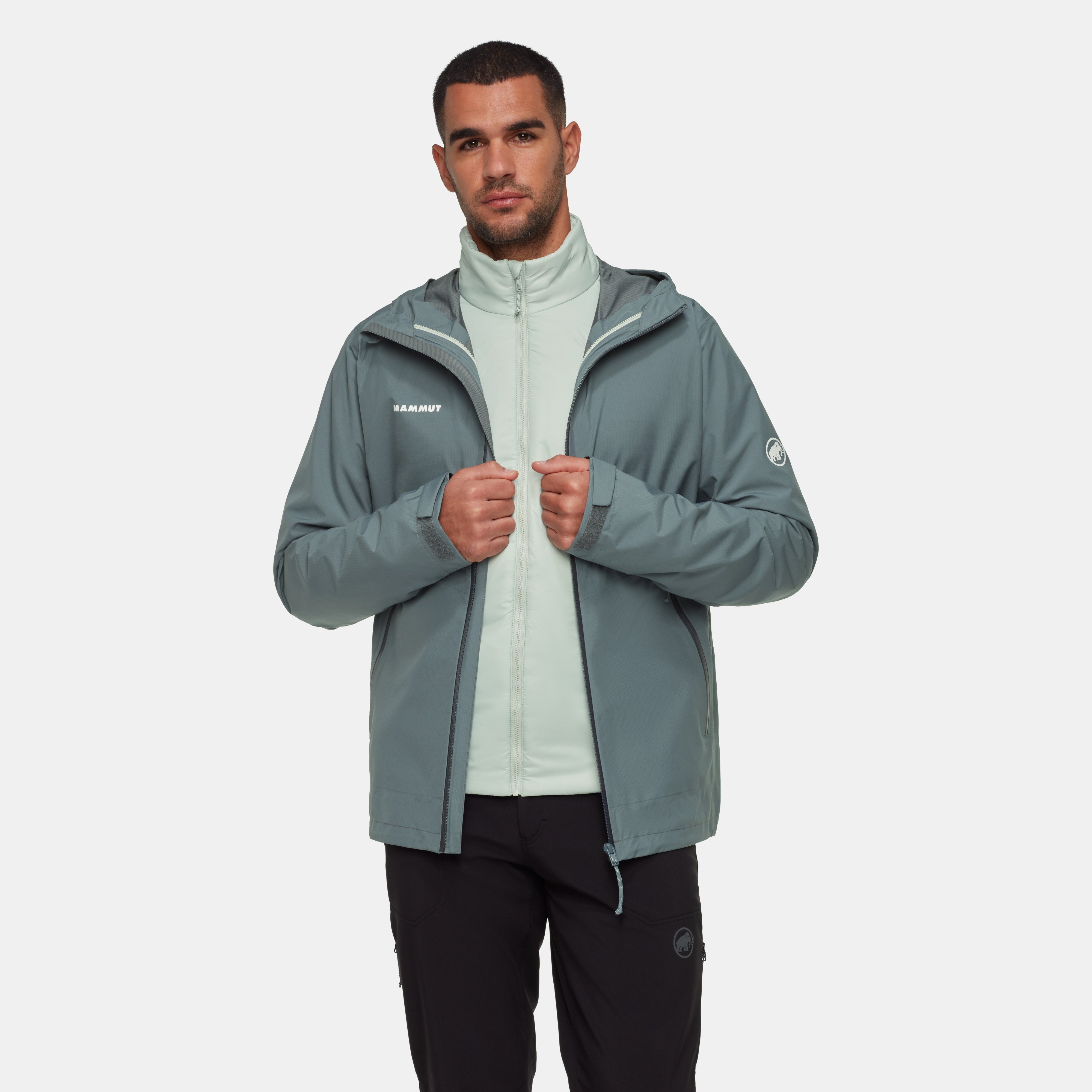 Mammut Alto Light 3 in 1 HS Hooded Jacket Men, strata-silver sage - Strata-silver sage