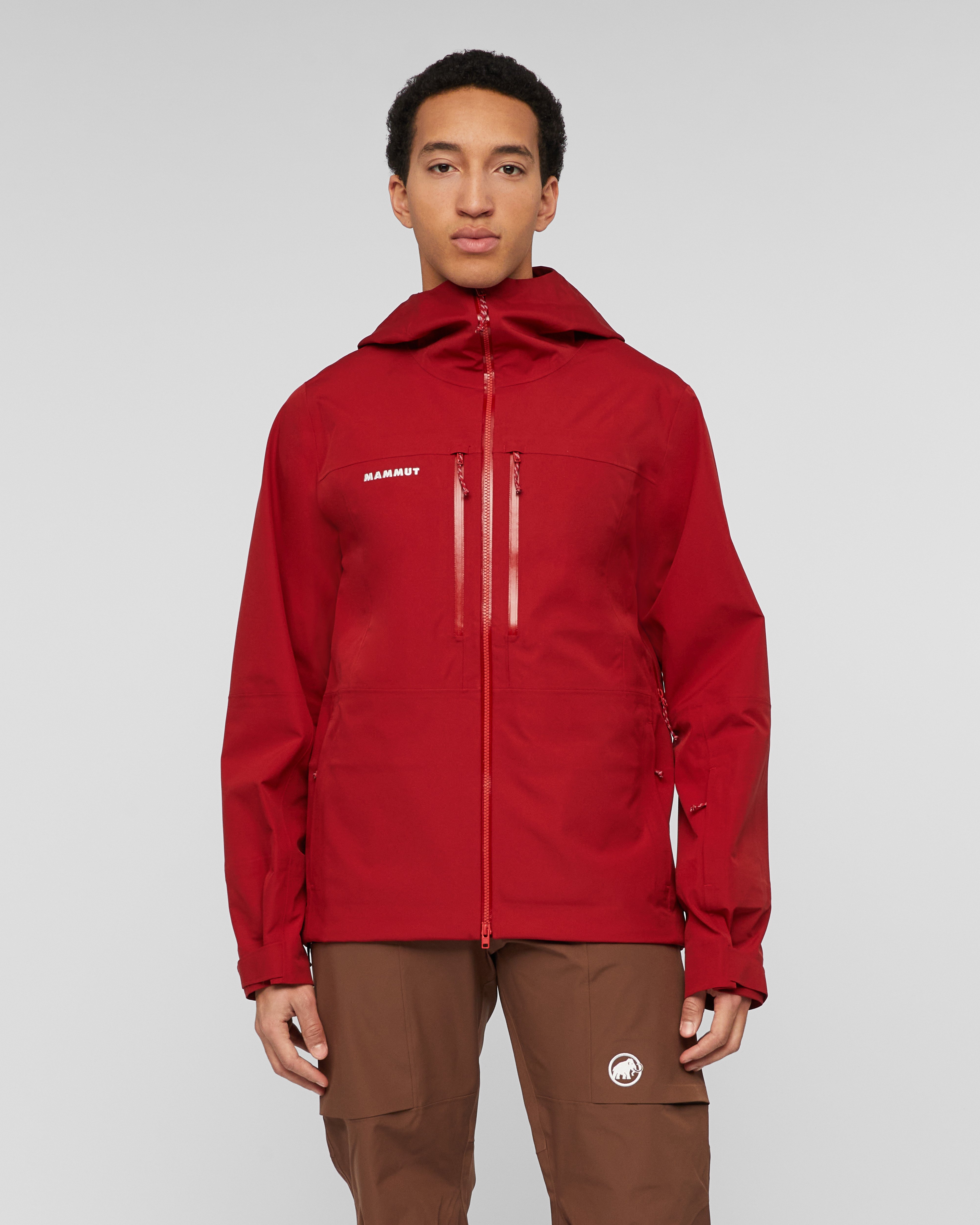 Mammut Stoney HS Hooded Jacket Men, dark mammut red - Dark mammut red - Model front view