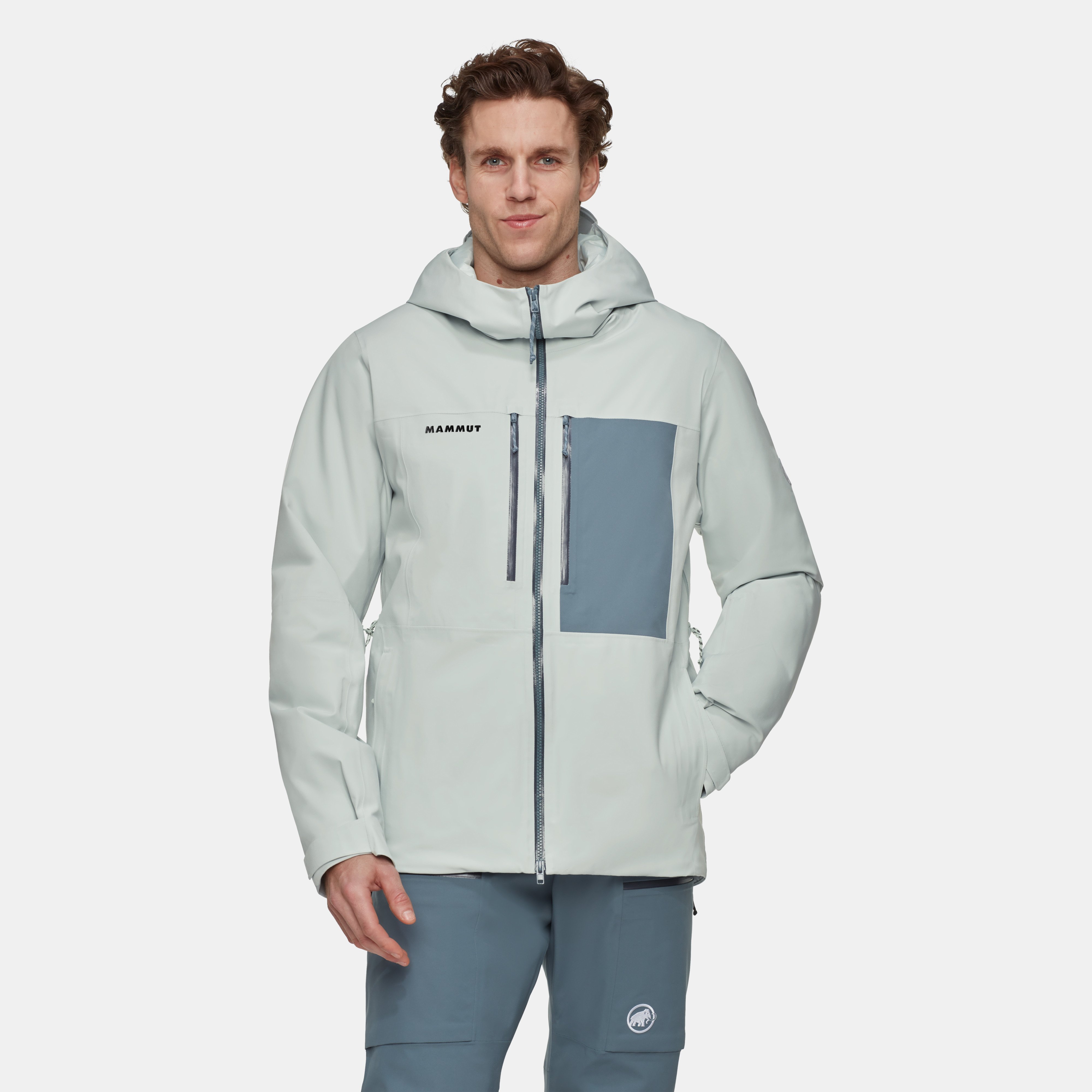 Mammut Stoney HS Thermo Hooded Jacket Men, silver sage-strata - Silver sage-strata