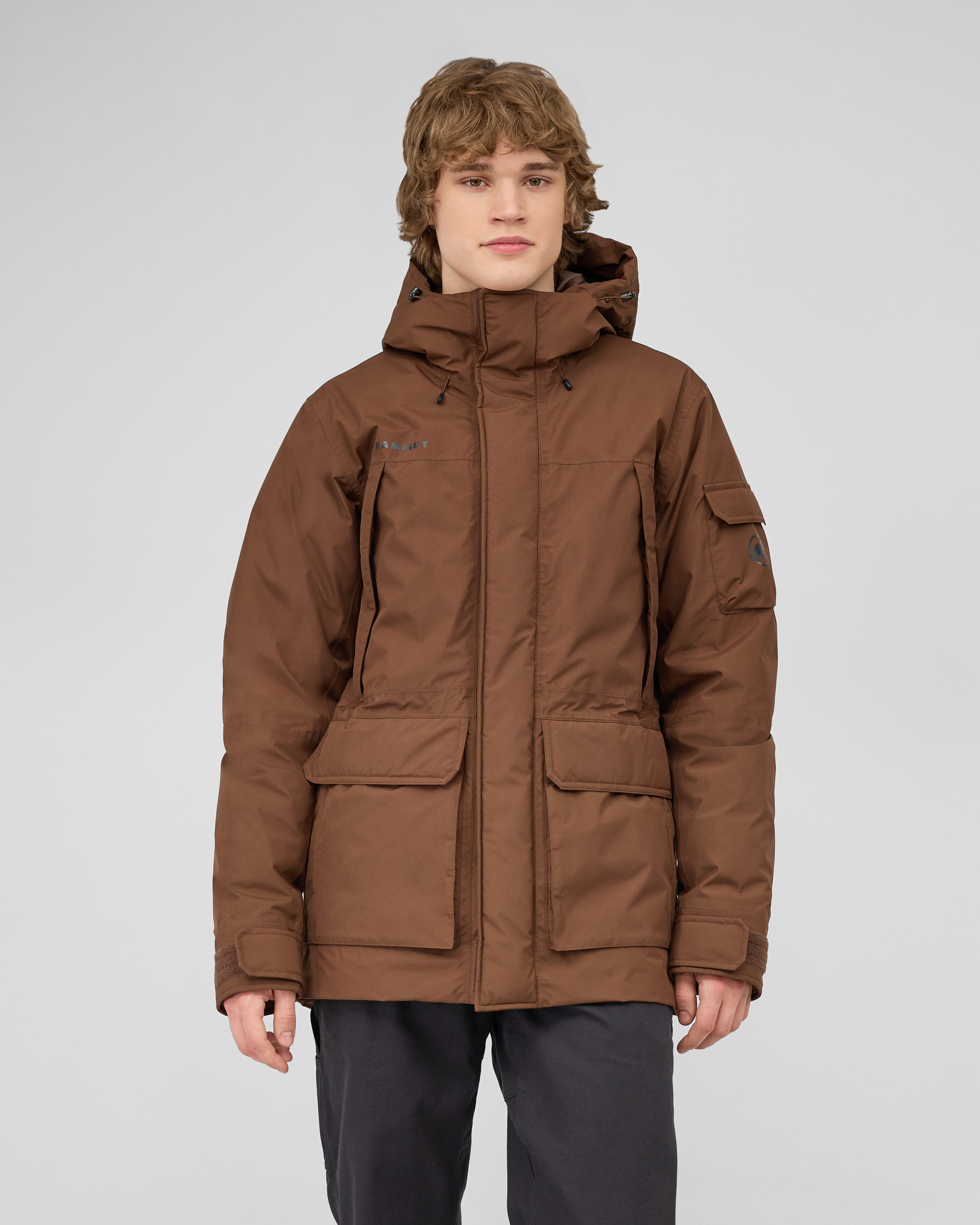 Mammut Obelisk Gore-Tex HS Thermo Coat Men, soil - Soil - Model front view