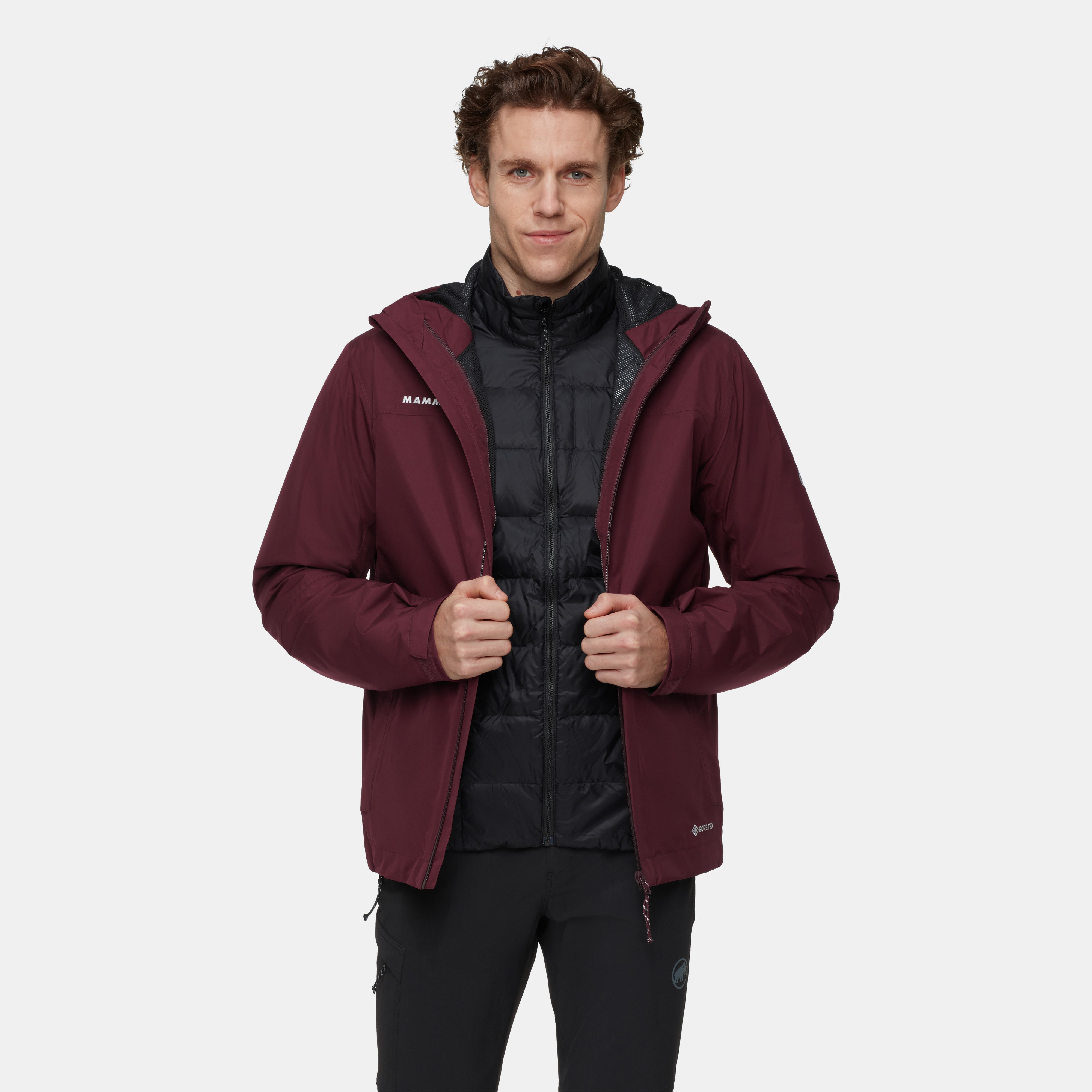 Mammut Treeline 3 in 1 HS Hooded Jacket Men, vin-black - Vin-black