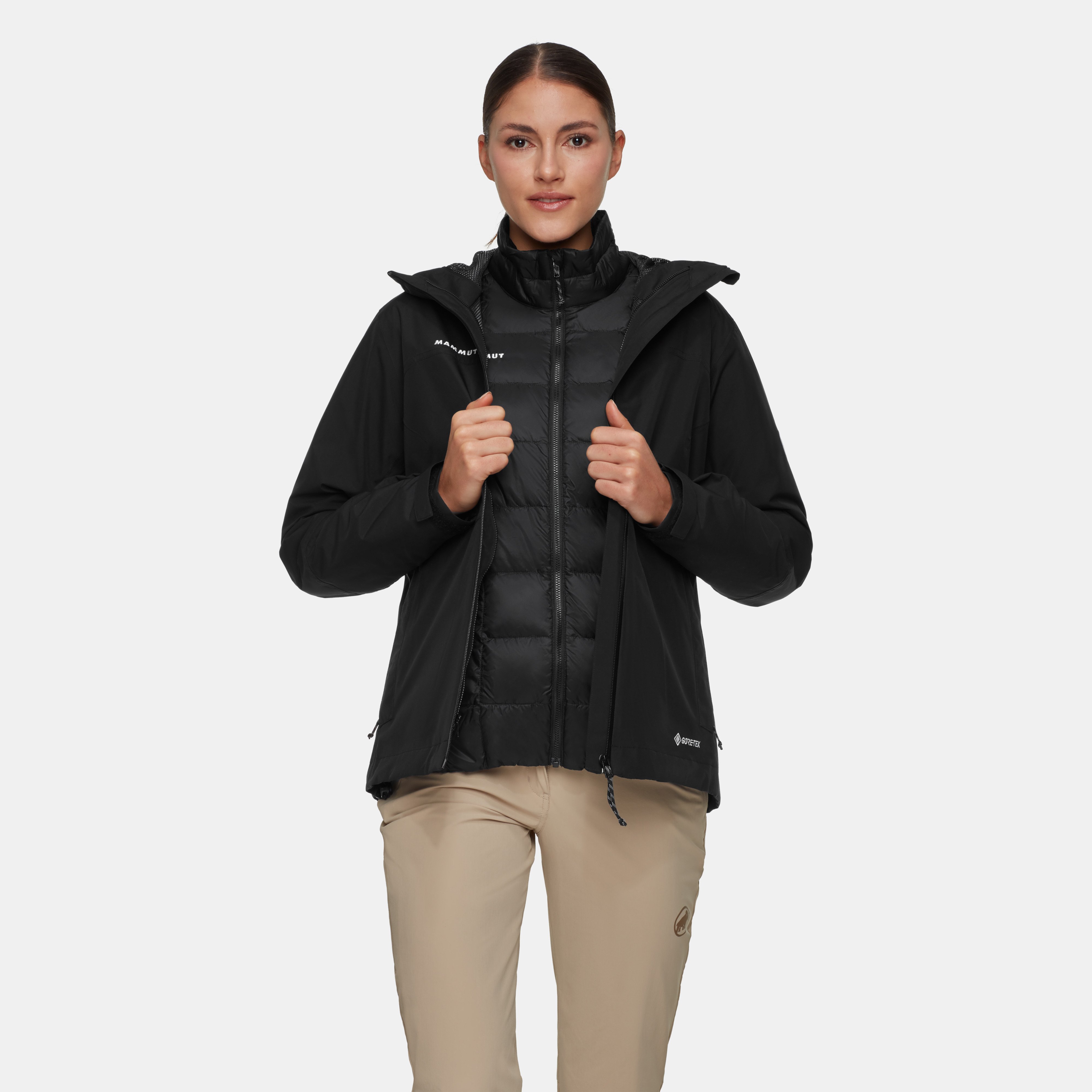 Mammut Treeline 3 in 1 HS Hooded Jacket Women, black-black - Black-black