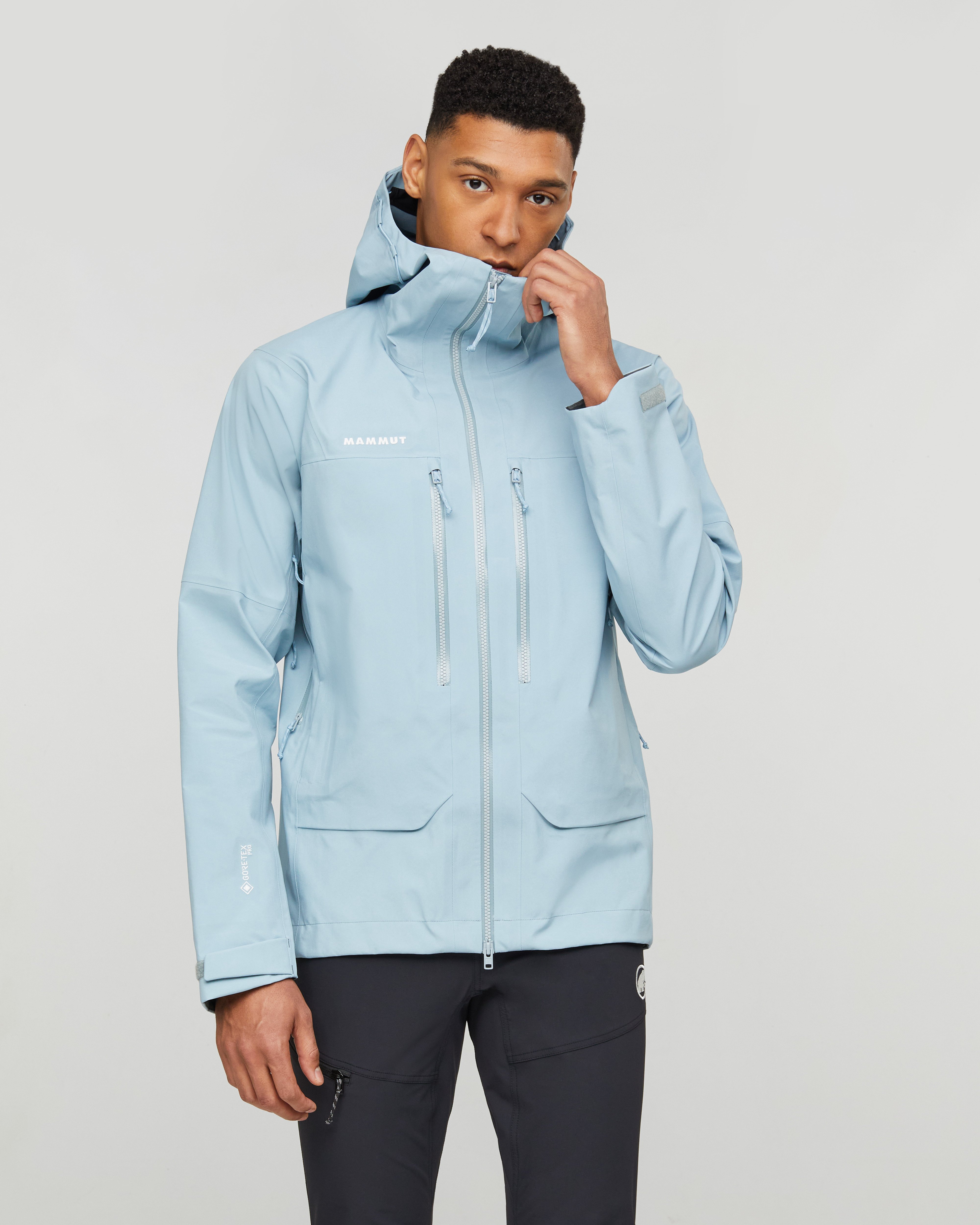 Mammut Crater Pro HS Hooded Jacket Men, nebla - Nebla - Model front view