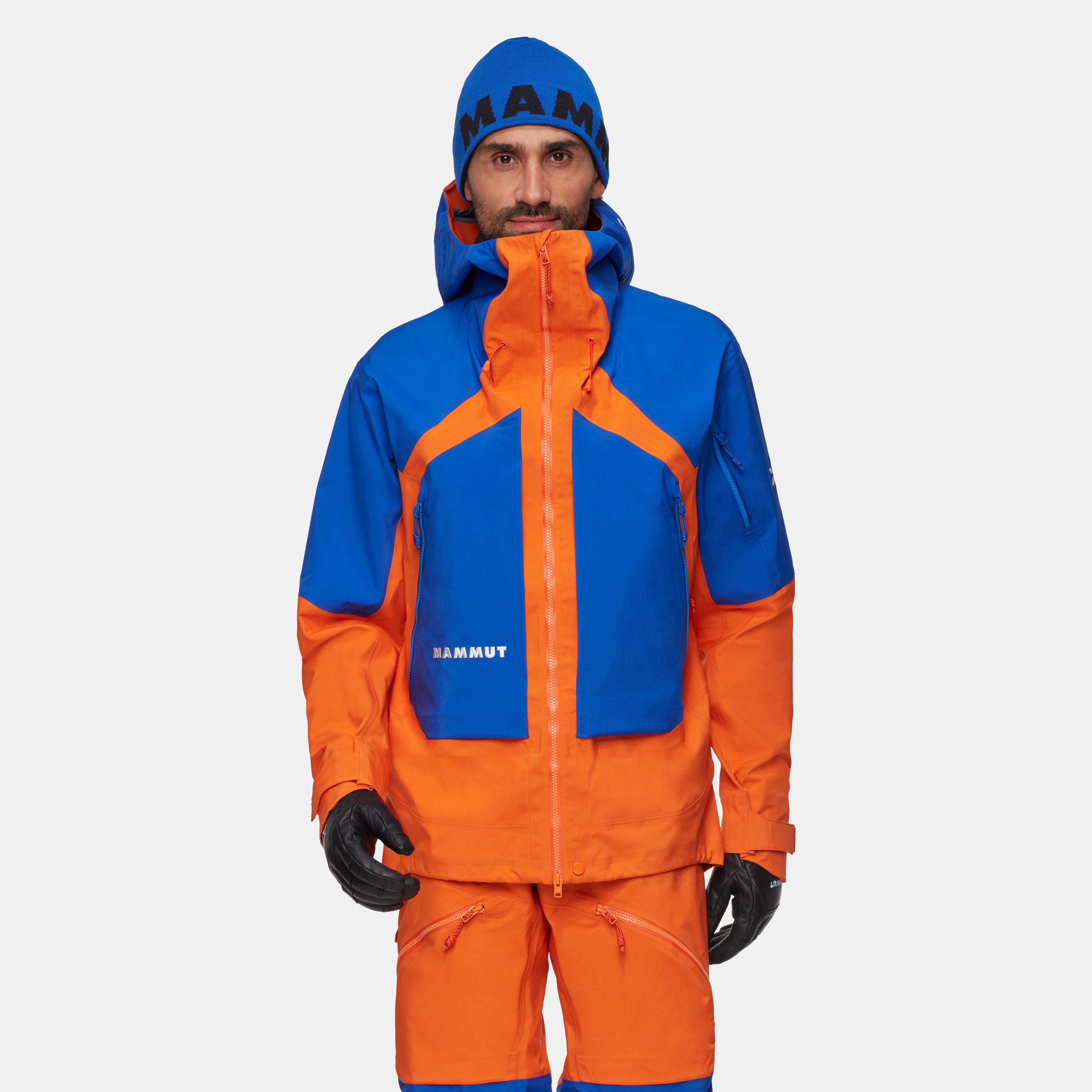 Mammut Eiger Nordwand Pro HS Hooded Jacket Men, eiger orange-eiger blue - Eiger orange-eiger blue