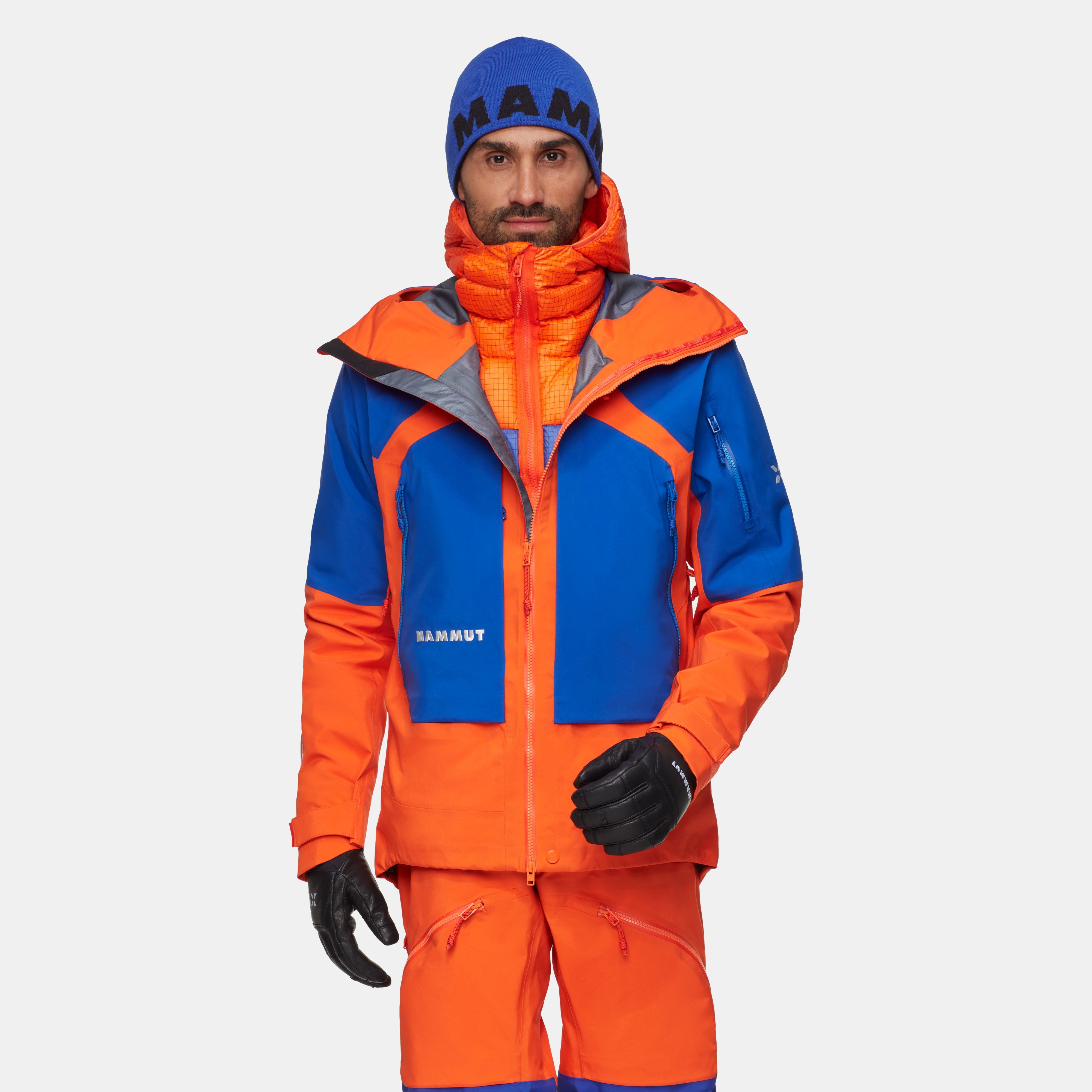Mammut Eiger Nordwand Pro HS Hooded Jacket Men, eiger orange-eiger blue - Eiger orange-eiger blue