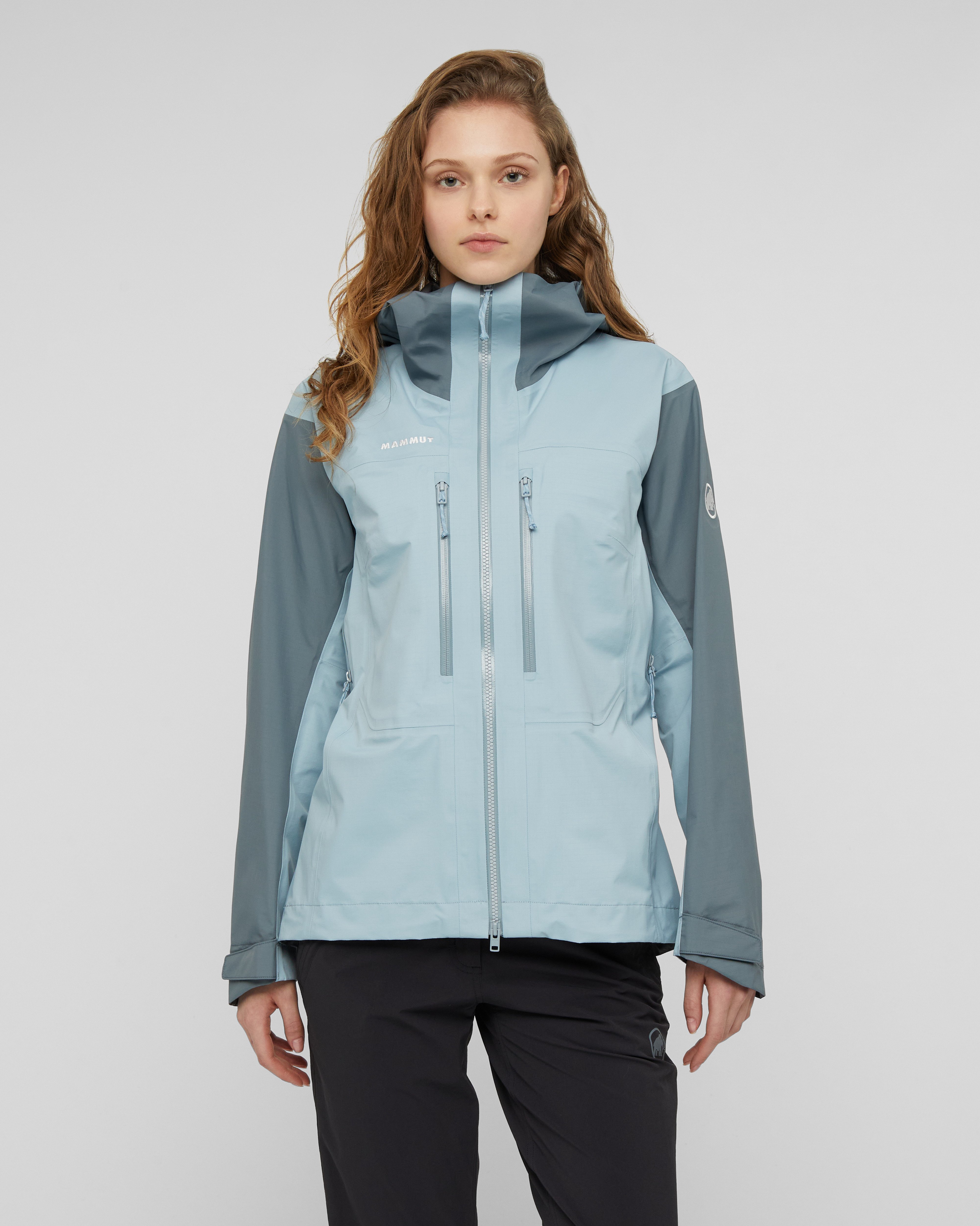 Mammut Taiss HS Hooded Jacket Women, nebla-strata - Nebla-strata - Model front view