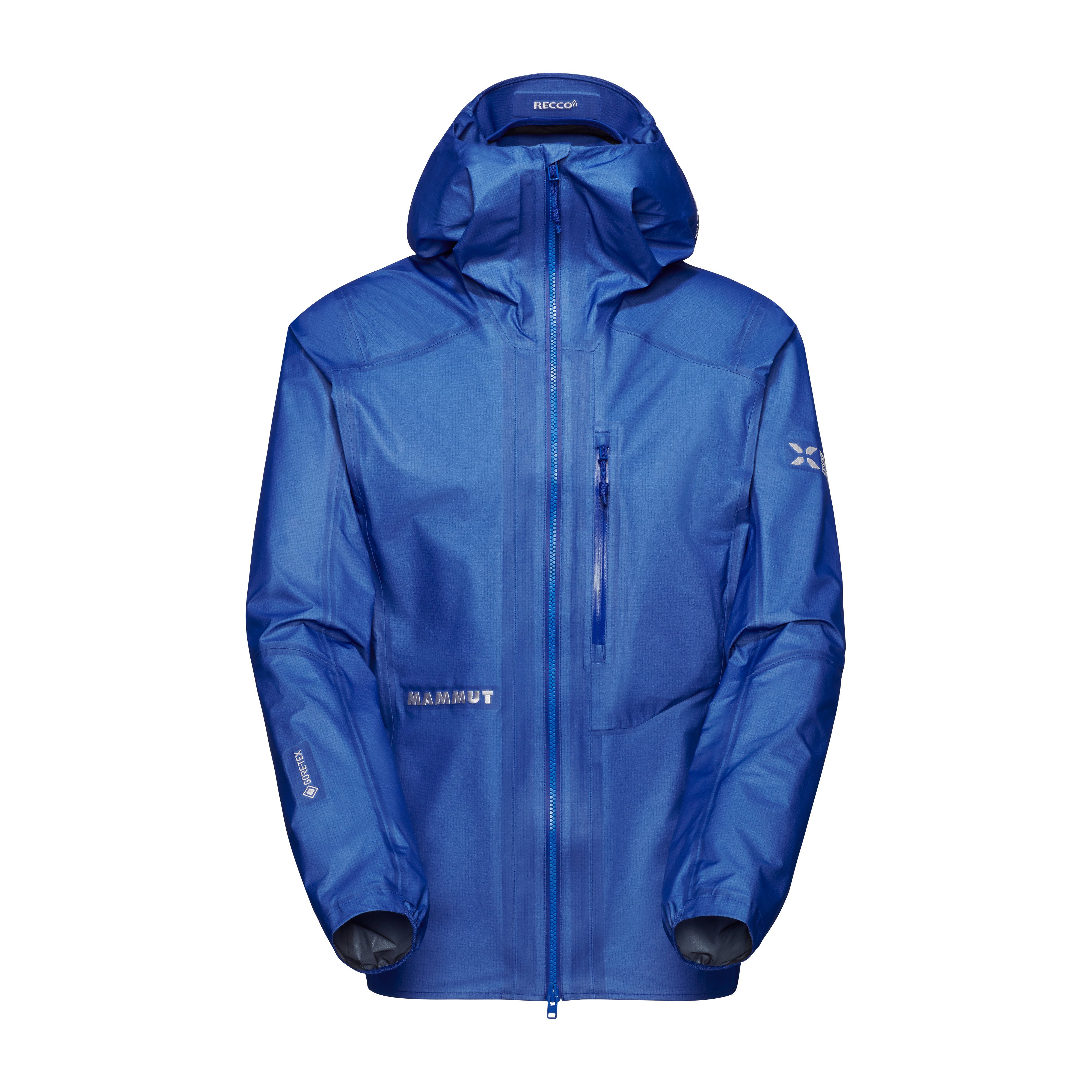 Mammut Eiger Nordwand Light HS Hooded Jacket Men - Black/Eiger orange-eiger blue/Eiger blue - Thumbnail