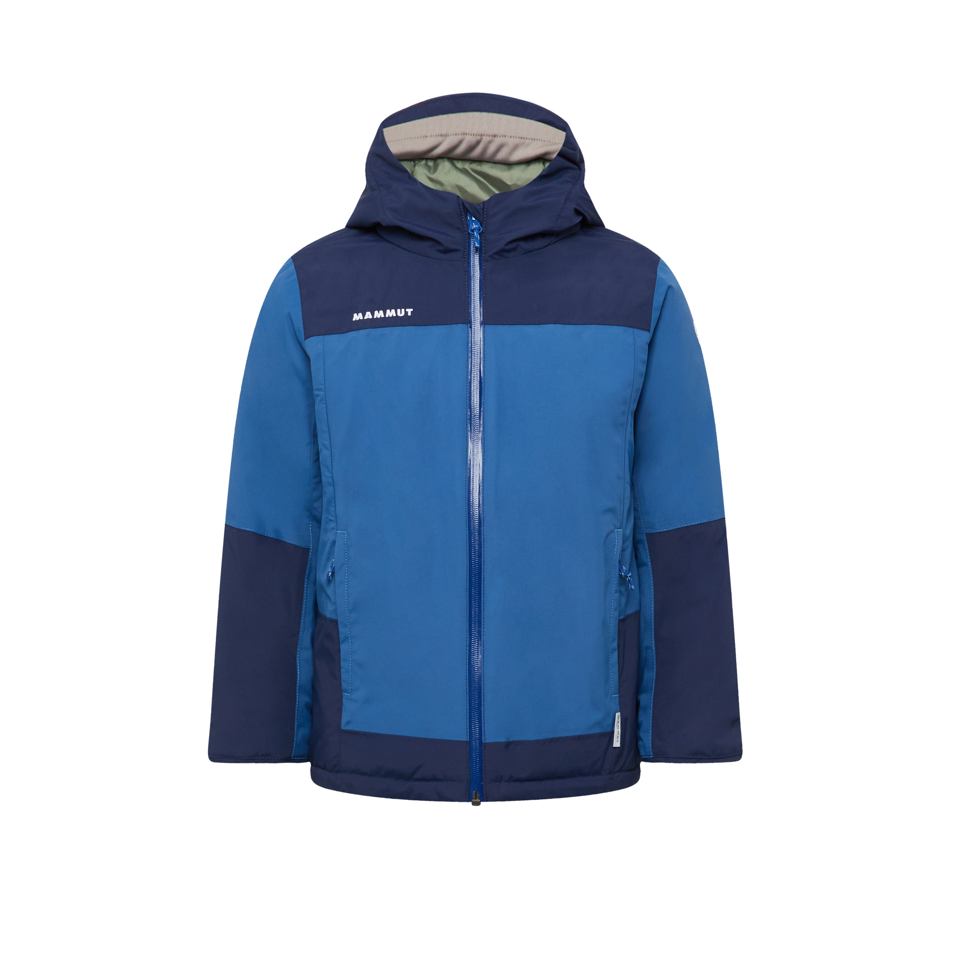 Mammut Treeline HS Thermo Hooded Jacket Kids - Mammut red-dark mammut red/Paloja/Willow-marsh/Tschiel-marine - Thumbnail