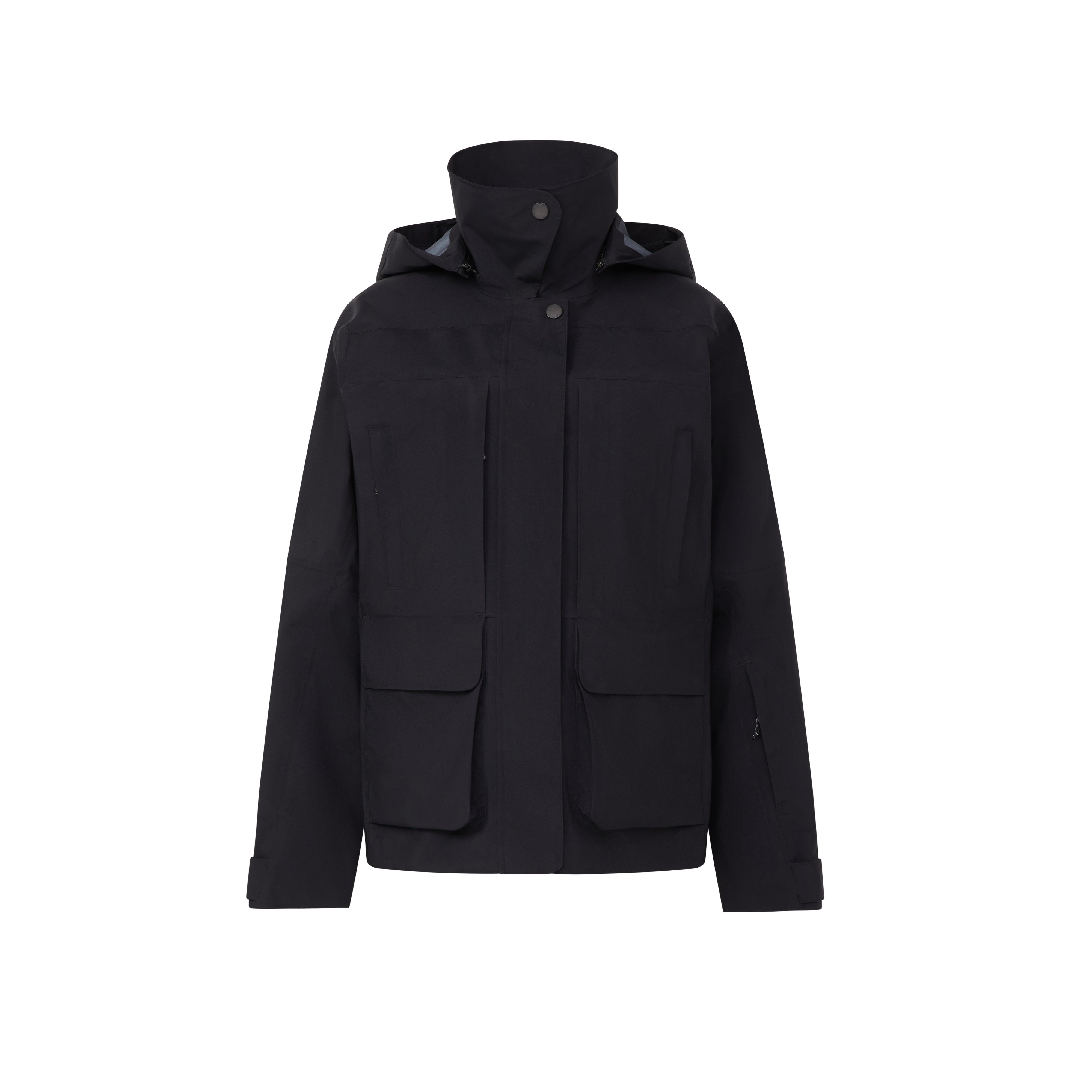 Mammut Alps HS Hooded Jacket Women - Black/Marine/Soil - Thumbnail