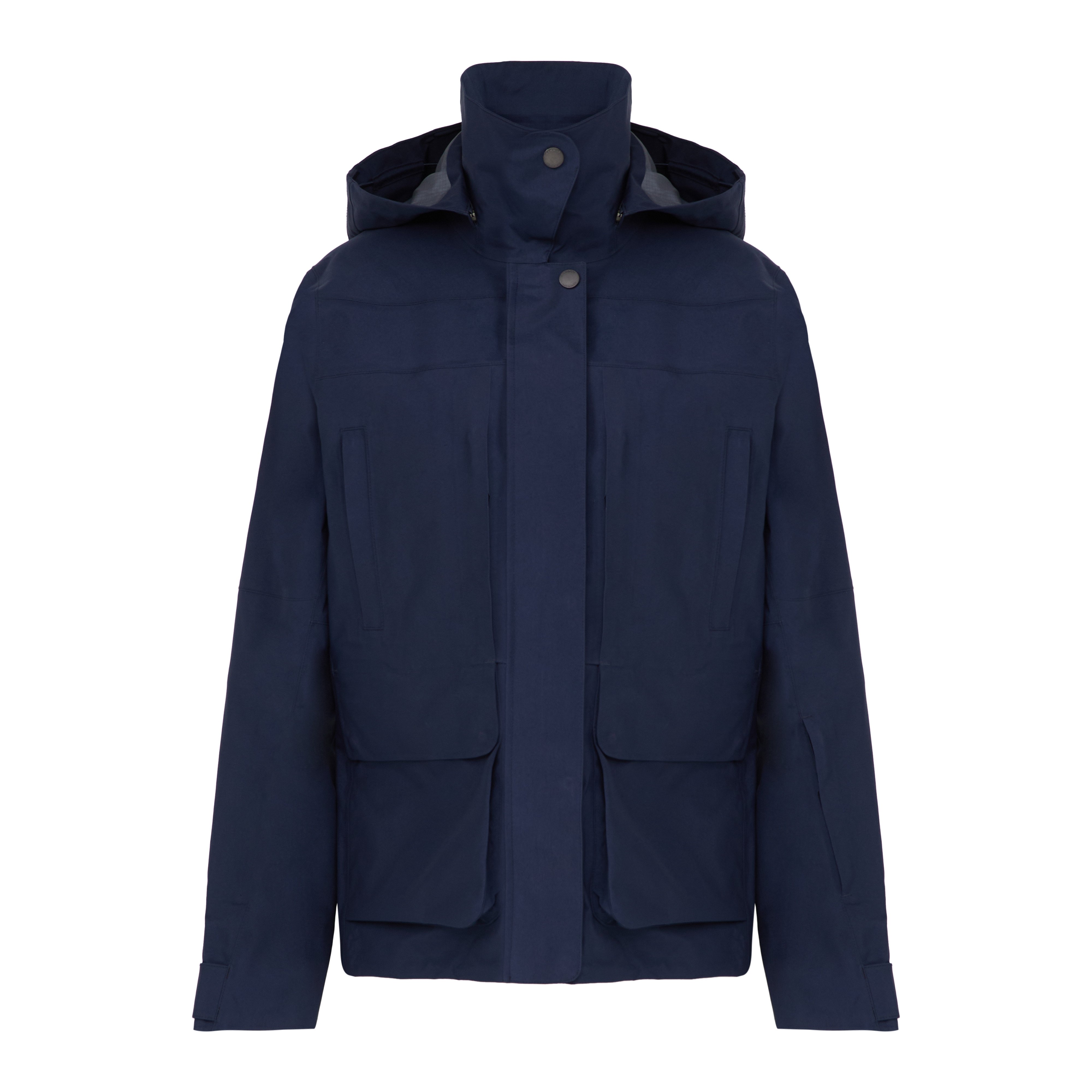 Mammut Alps HS Hooded Jacket Women - Black/Marine/Soil - Thumbnail
