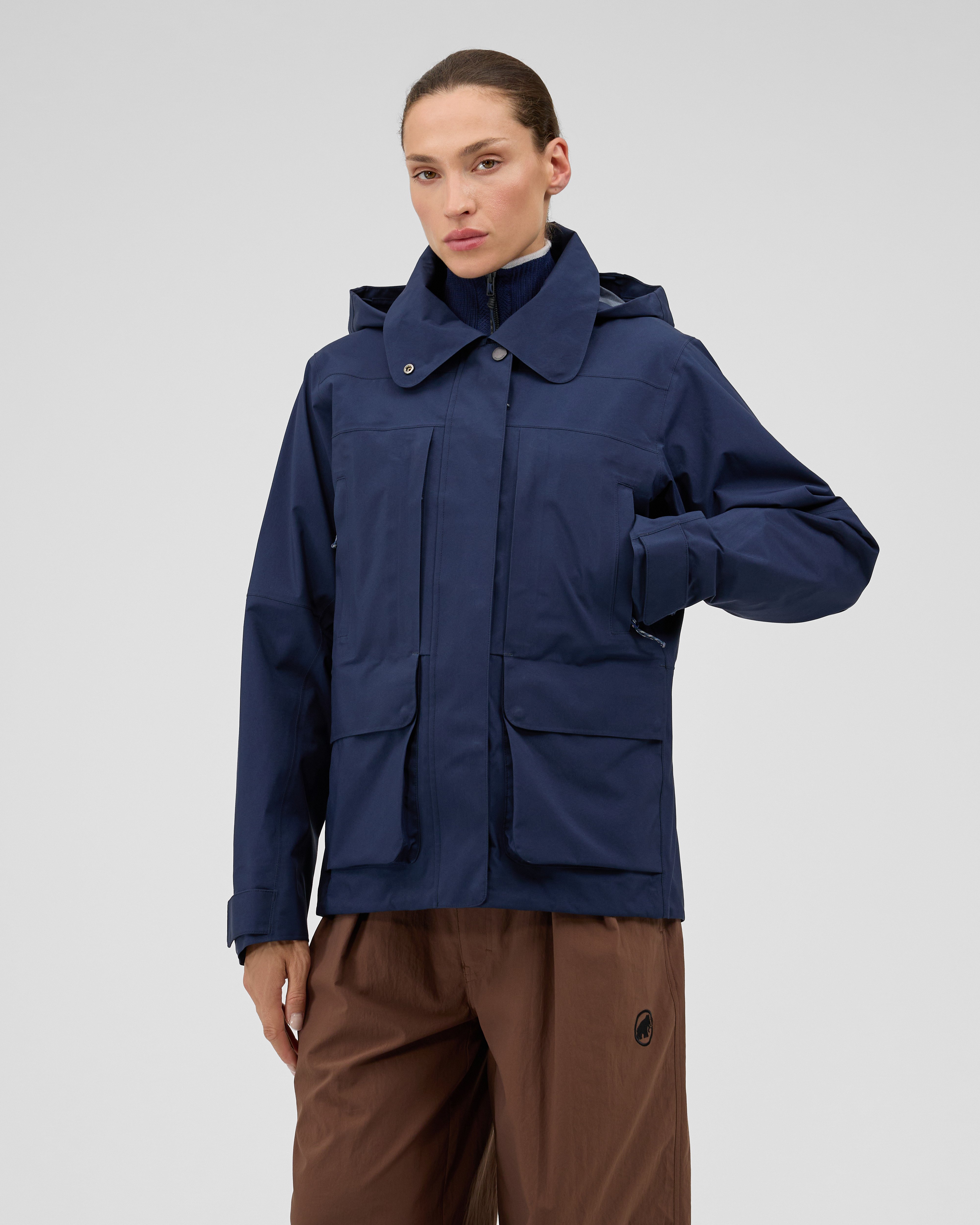 Mammut Alps HS Hooded Jacket Women, marine - Marine - Model front view