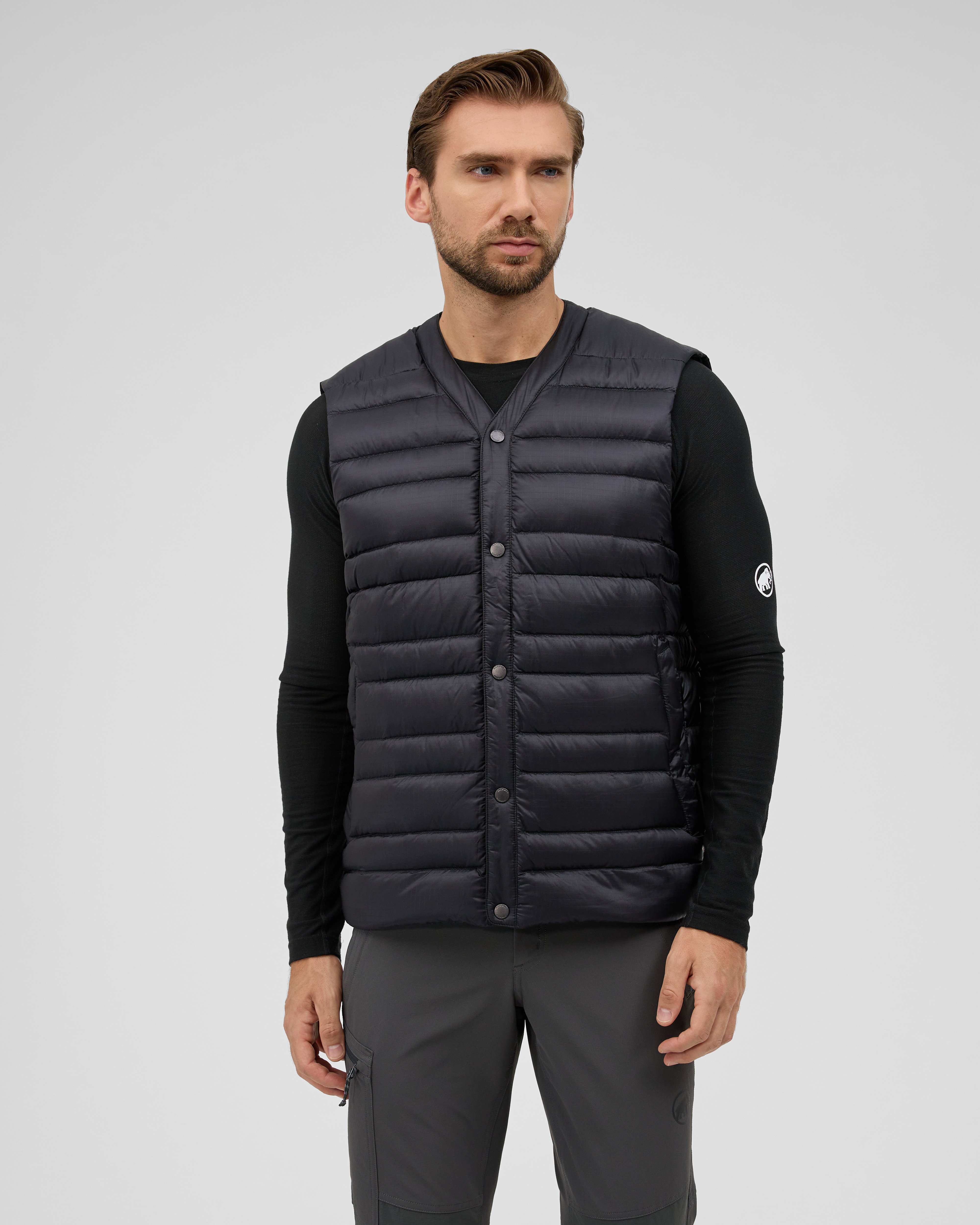 Mammut Alps HS Thermo Hooded Jacket Men, black - Black - Model front view