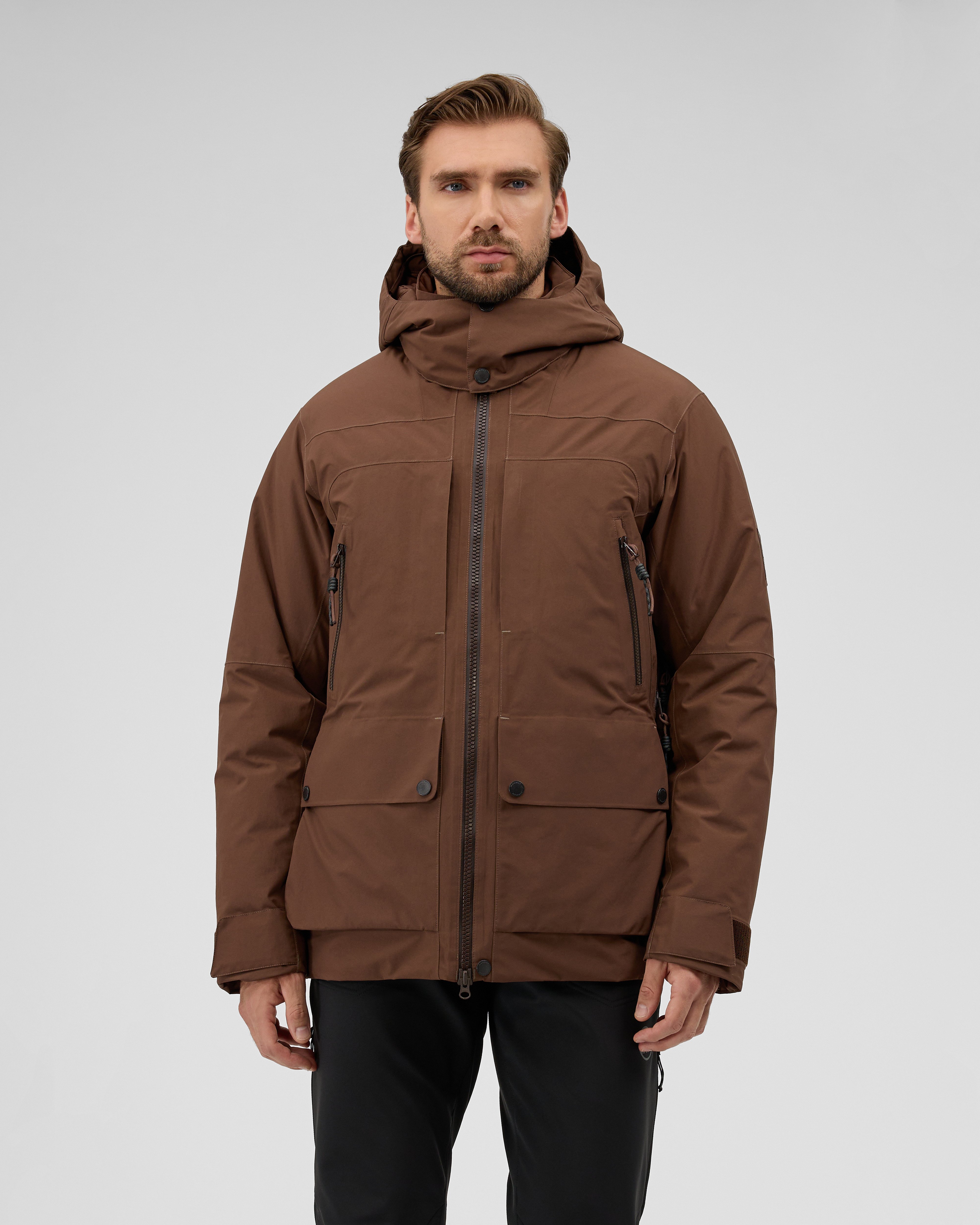 Mammut Alps HS Thermo Hooded Jacket Men, soil - Soil - Model front view