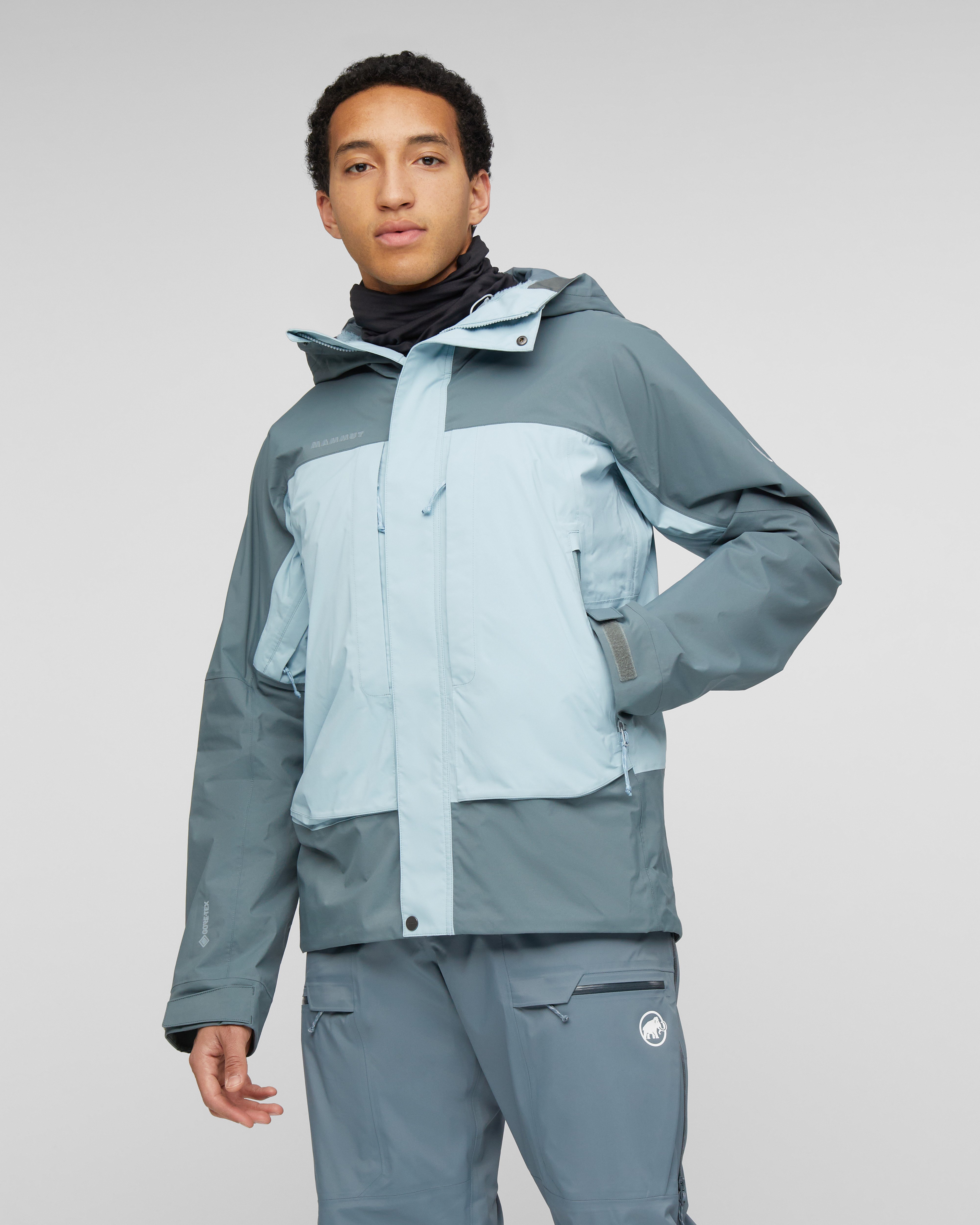 Mammut Haldigrat GTX HS Thermo Hooded Jacket Men, nebla-strata - Nebla-strata - Model front view
