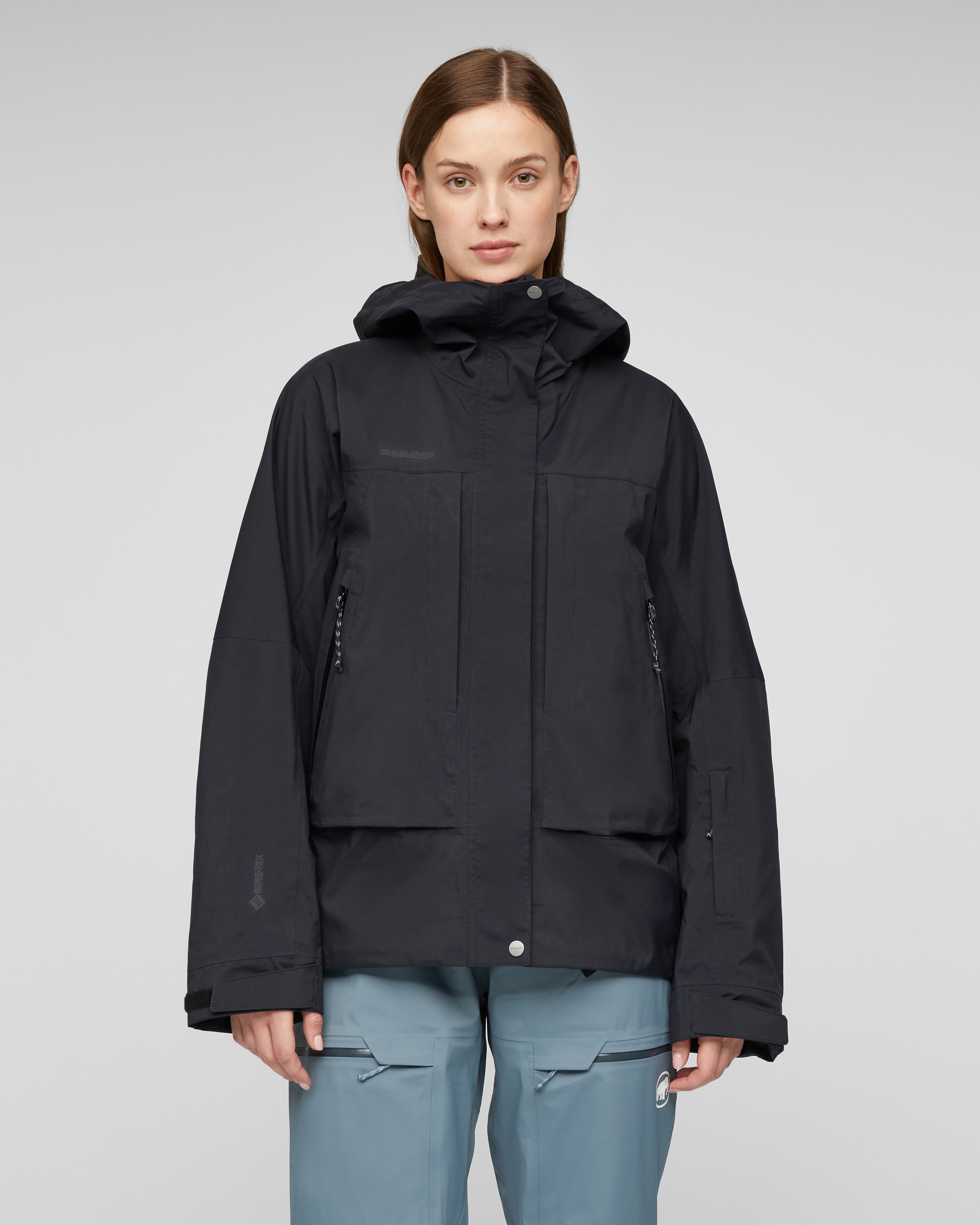 Mammut Haldigrat GTX HS Thermo Hooded Jacket Women, black - Black - Model front view