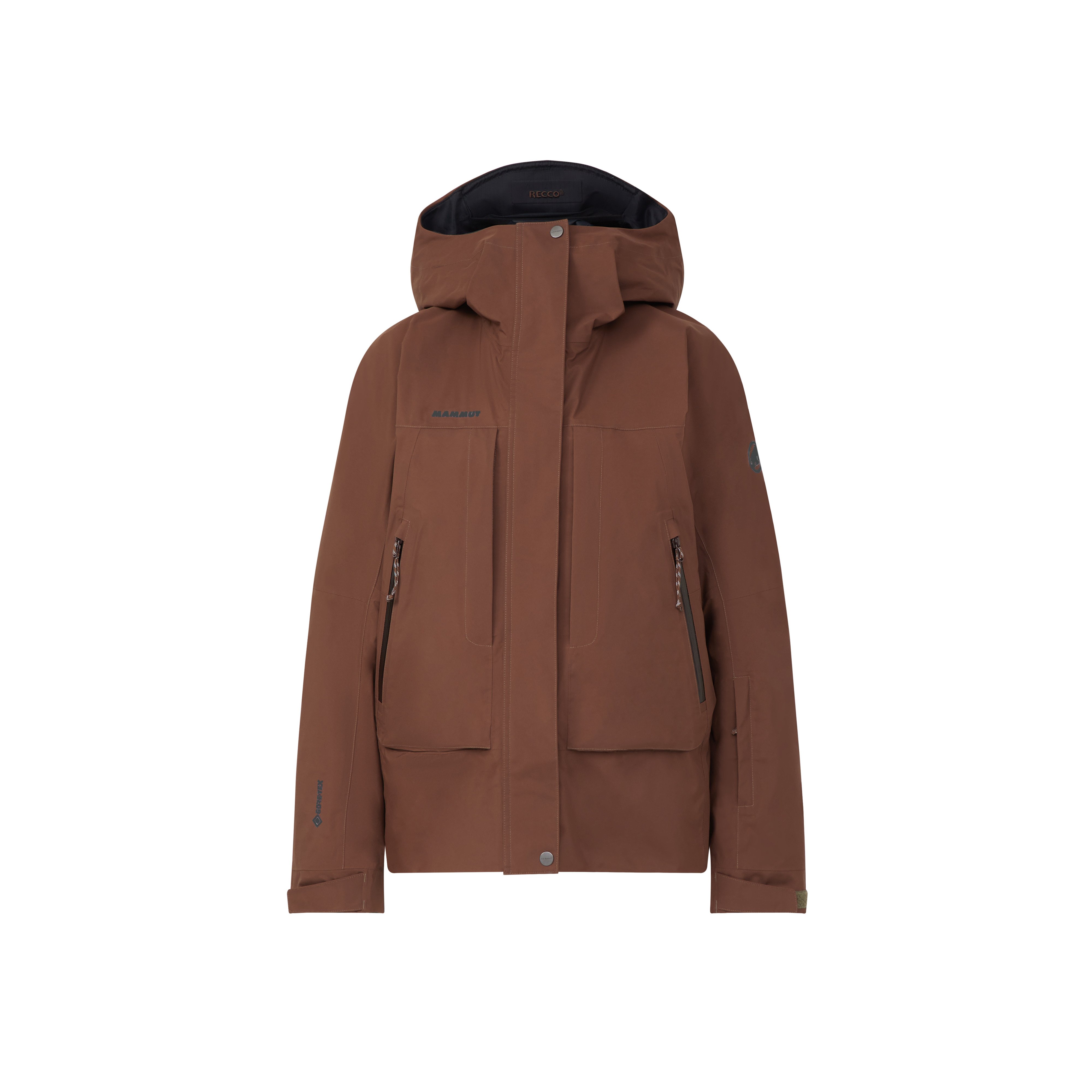 Mammut Haldigrat GTX HS Thermo Hooded Jacket Women - Black/Soil/Glatsch/Muntan-baselgia/Nebla-strata - Thumbnail