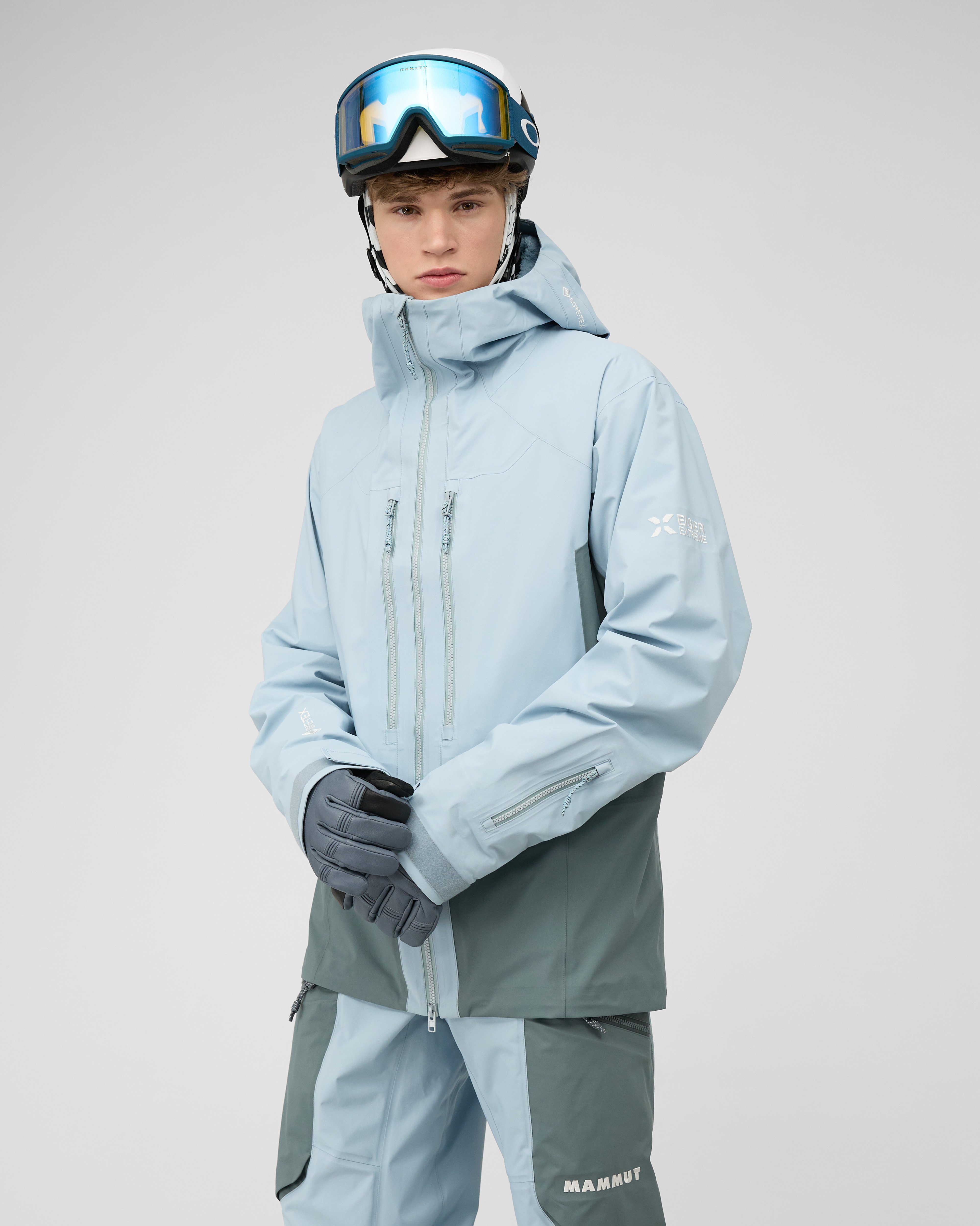 Mammut Eiger Free Advanced HS Hooded Jacket Men, nebla-strata - Nebla-strata - Model front view