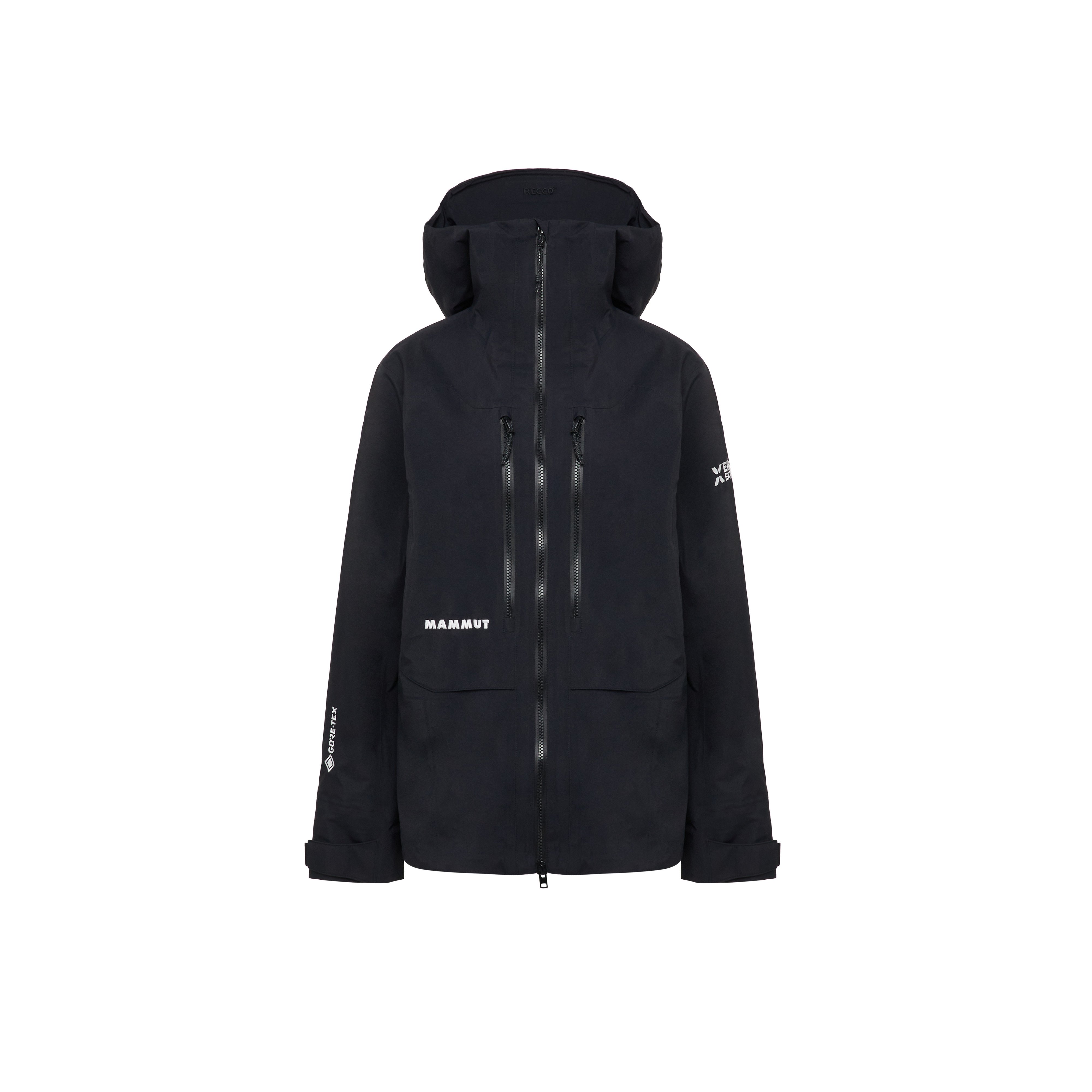 Mammut Eiger Free Advanced HS Hooded Jacket Women - Black/Eiger orange-black/Muntan-baselgia/Nebla-strata - Thumbnail
