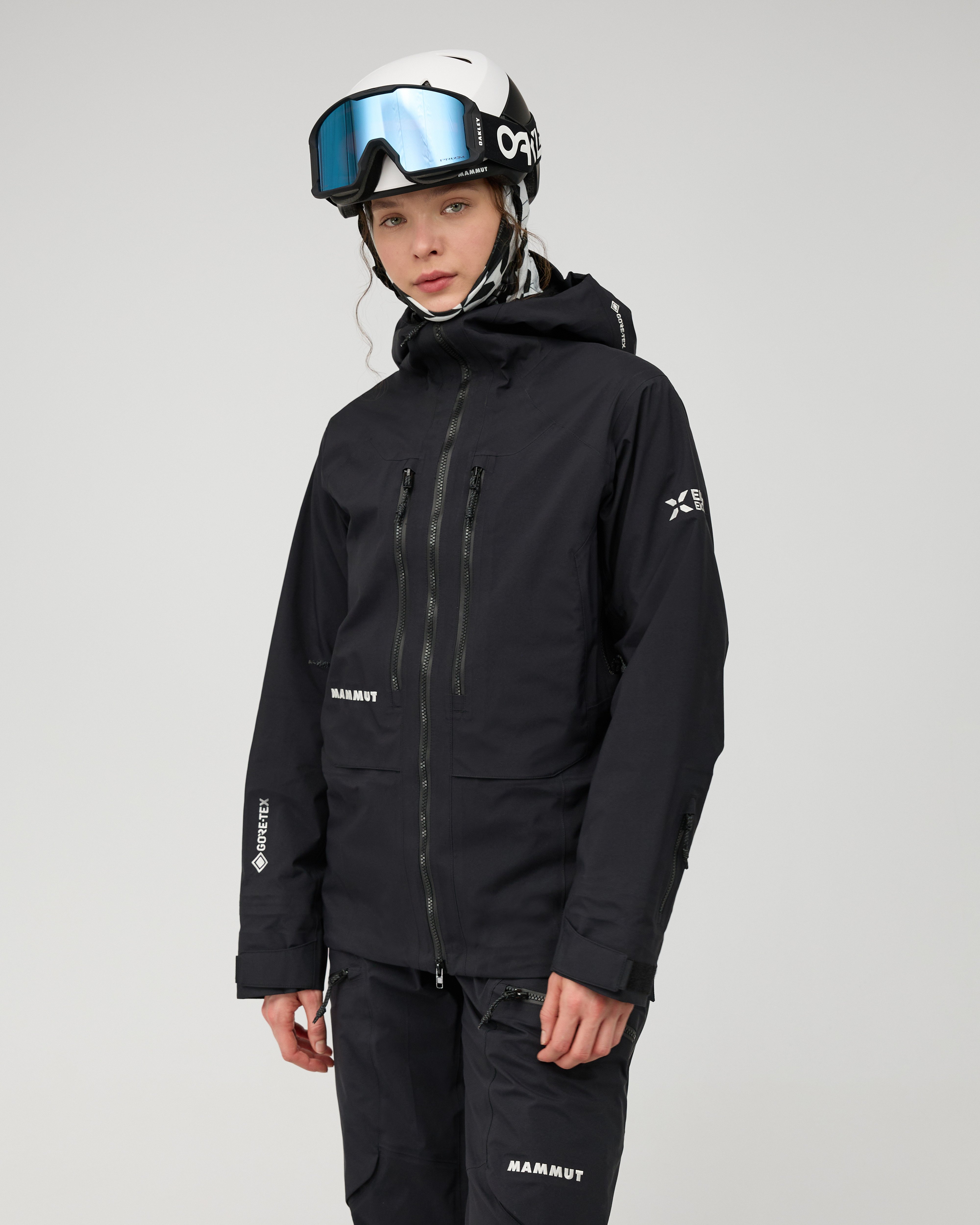 Mammut Eiger Free Advanced HS Hooded Jacket Women, black - Black - Model front view