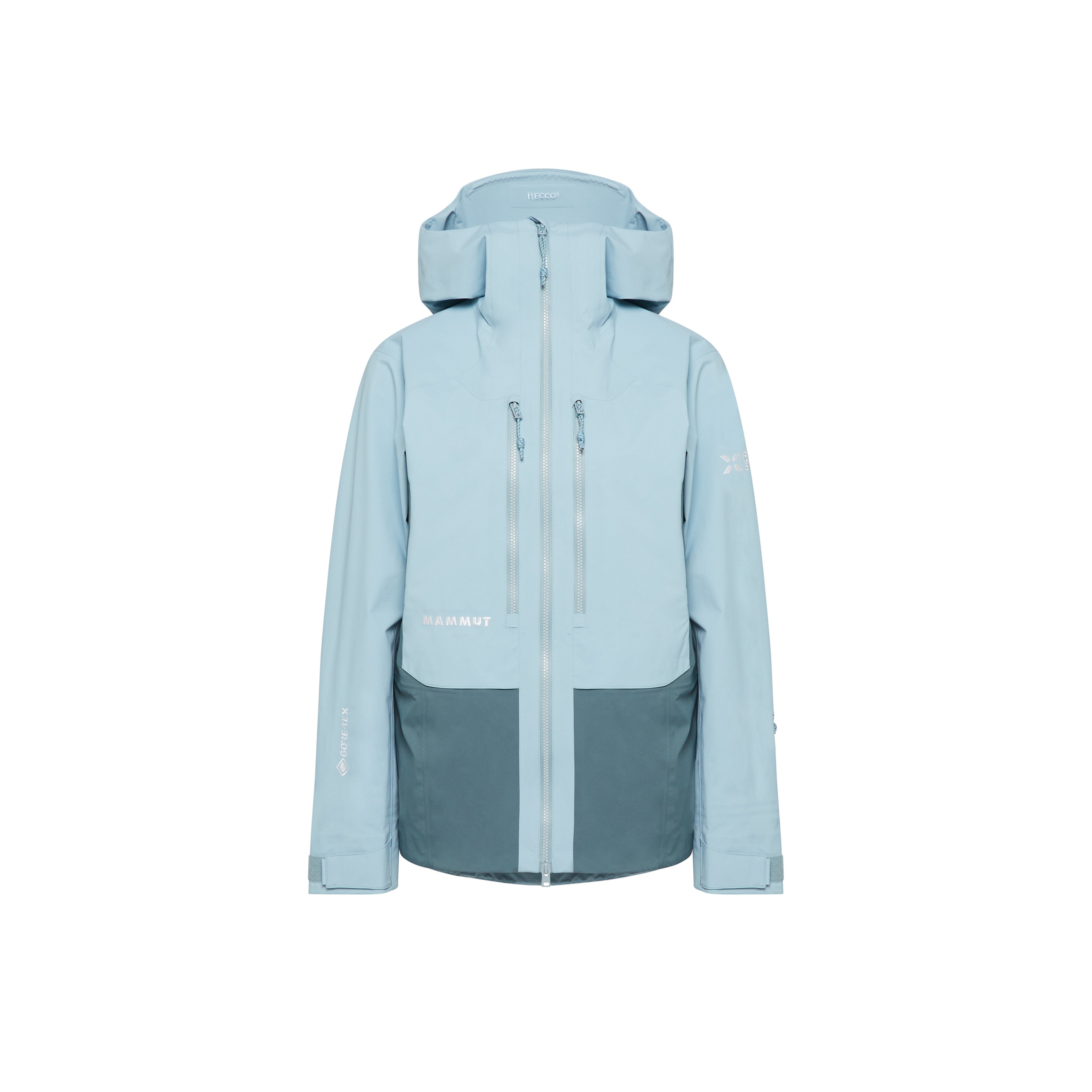 Mammut Eiger Free Advanced HS Hooded Jacket Women - Black/Eiger orange-black/Muntan-baselgia/Nebla-strata - Thumbnail