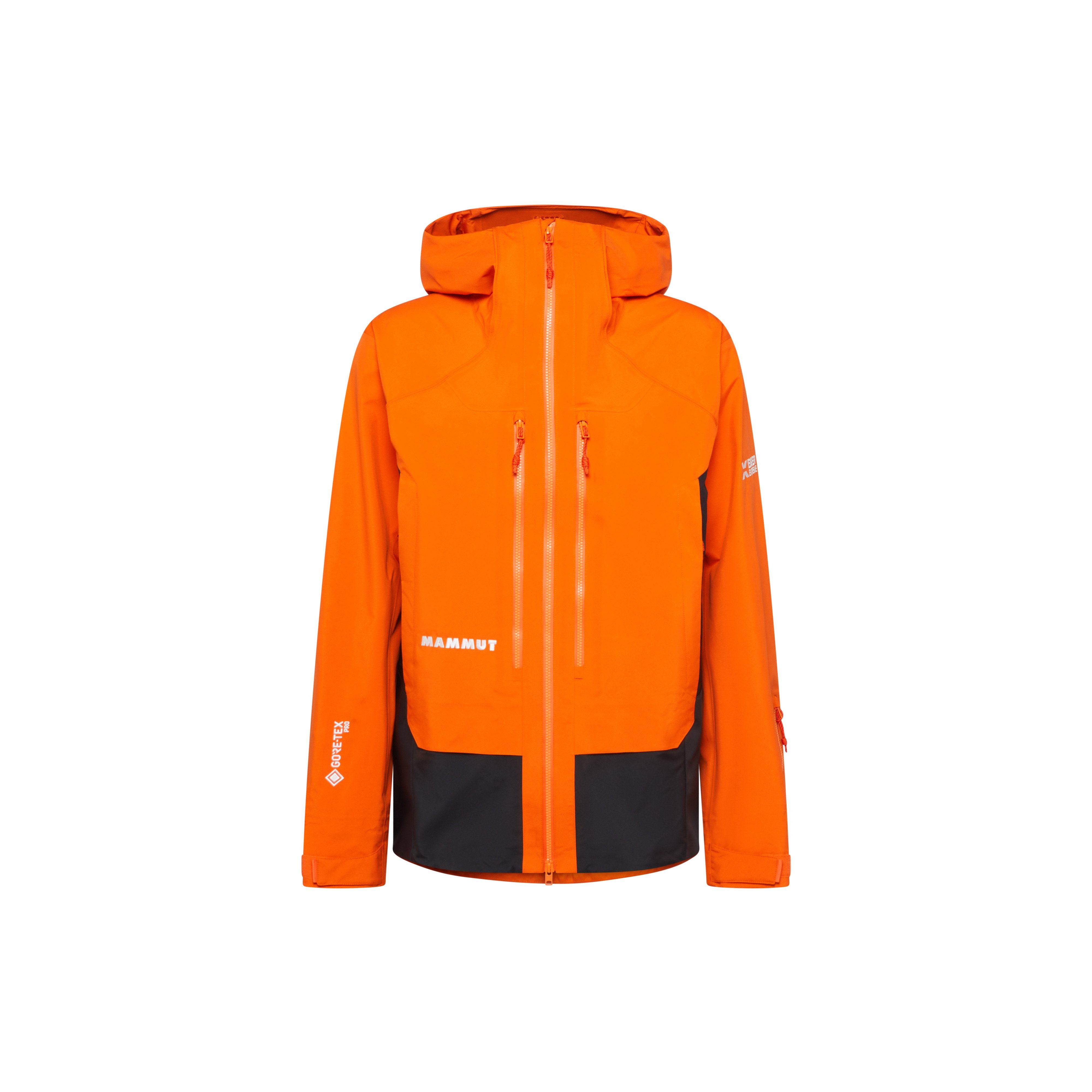 Mammut Eiger Free Pro HS Hooded Jacket Men - Black/Eiger orange-black/Muntan-baselgia/Nebla-strata - Thumbnail