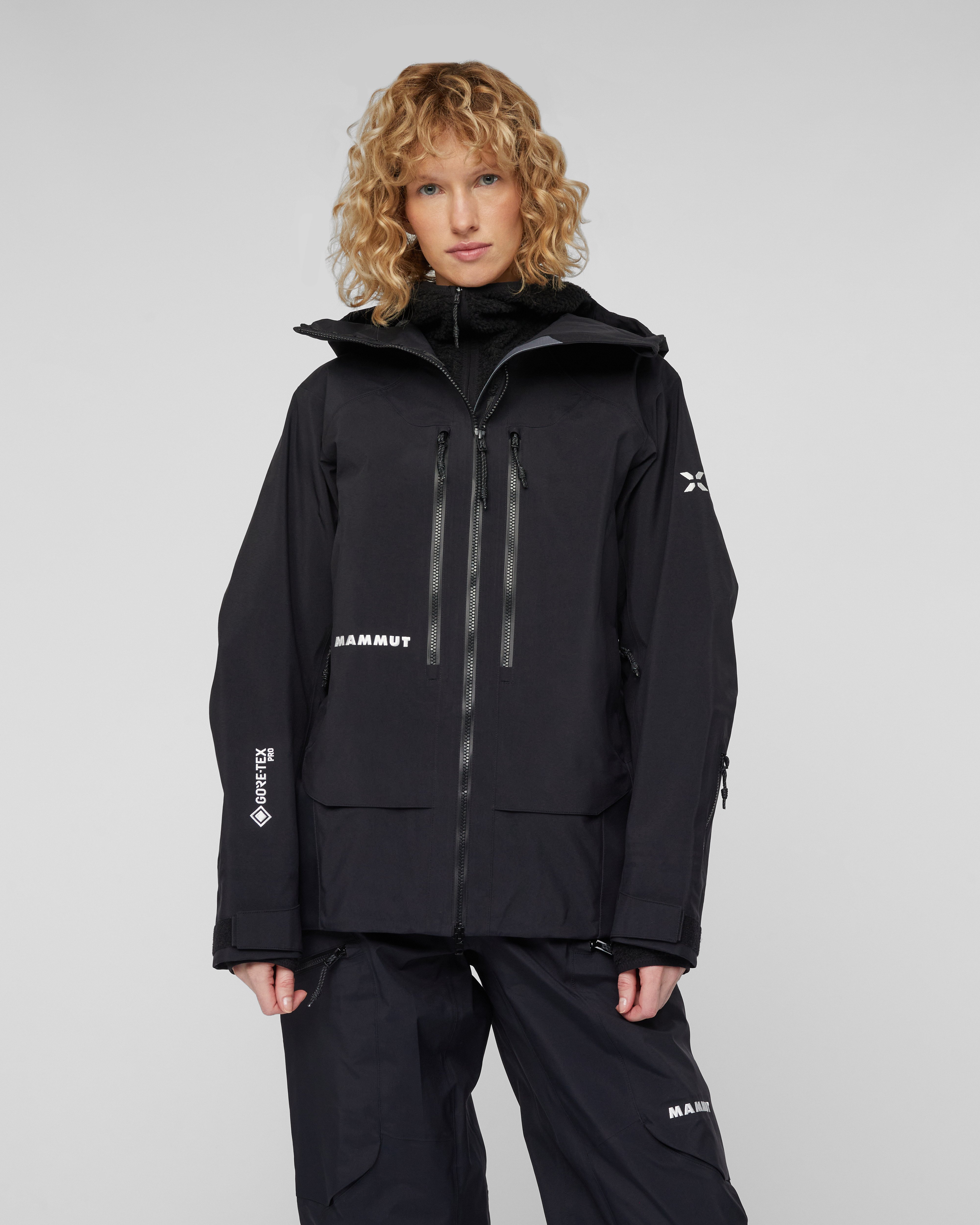 Mammut Eiger Free Pro HS Hooded Jacket Women, black - Black - Model front view