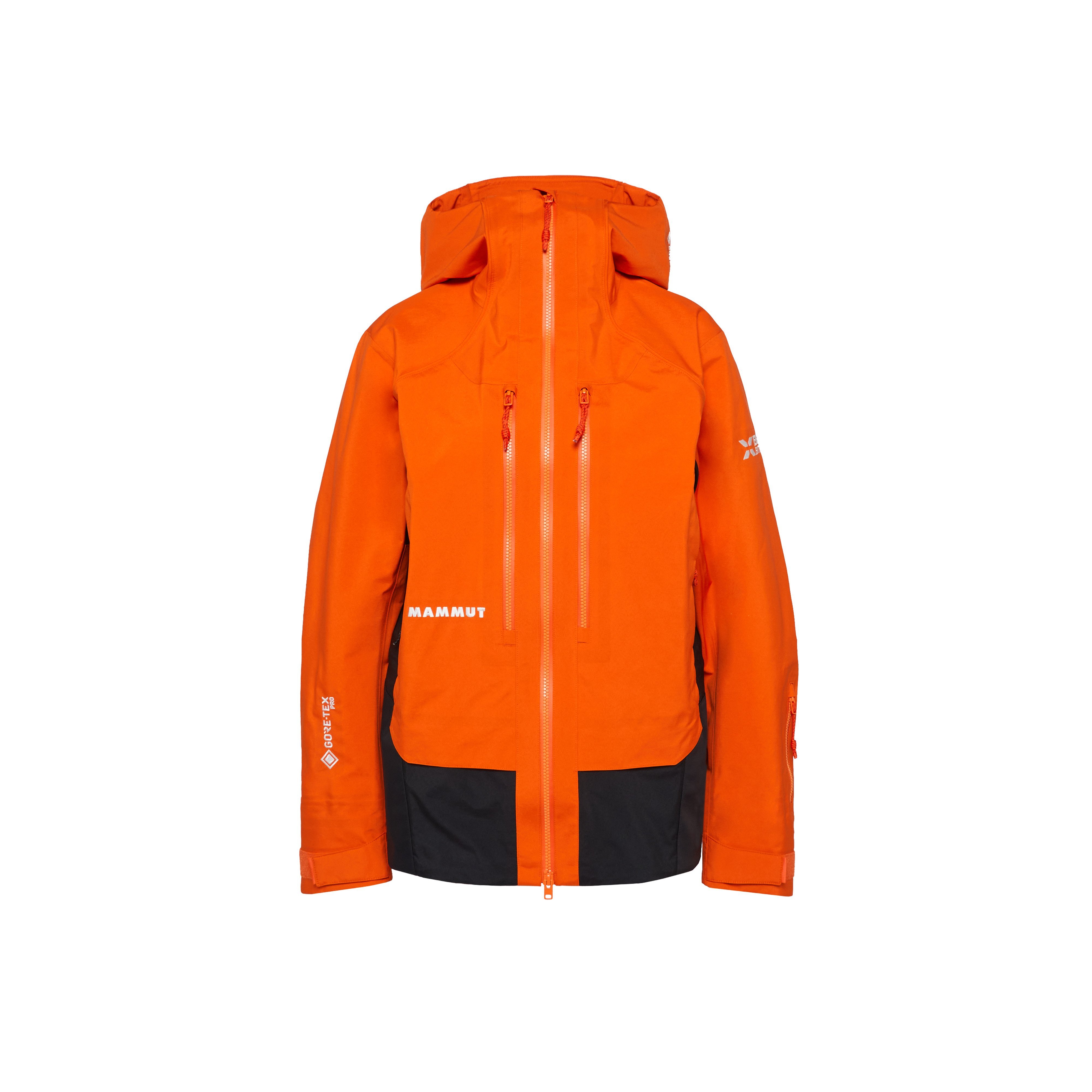 Mammut Eiger Free Pro HS Hooded Jacket Women - Black/Eiger orange-black/Muntan-baselgia/Nebla-strata - Thumbnail