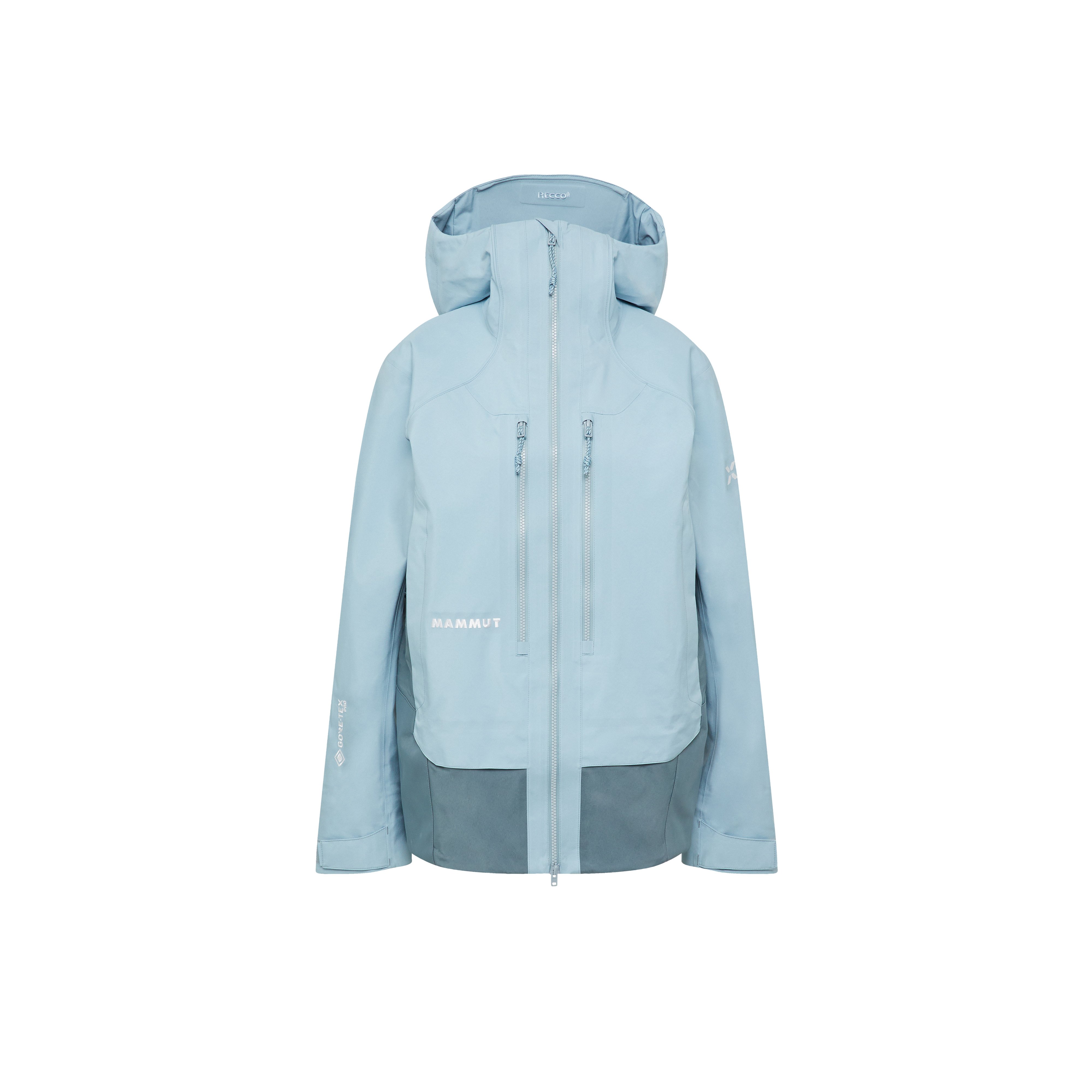 Mammut Eiger Free Pro HS Hooded Jacket Women - Black/Eiger orange-black/Muntan-baselgia/Nebla-strata - Thumbnail