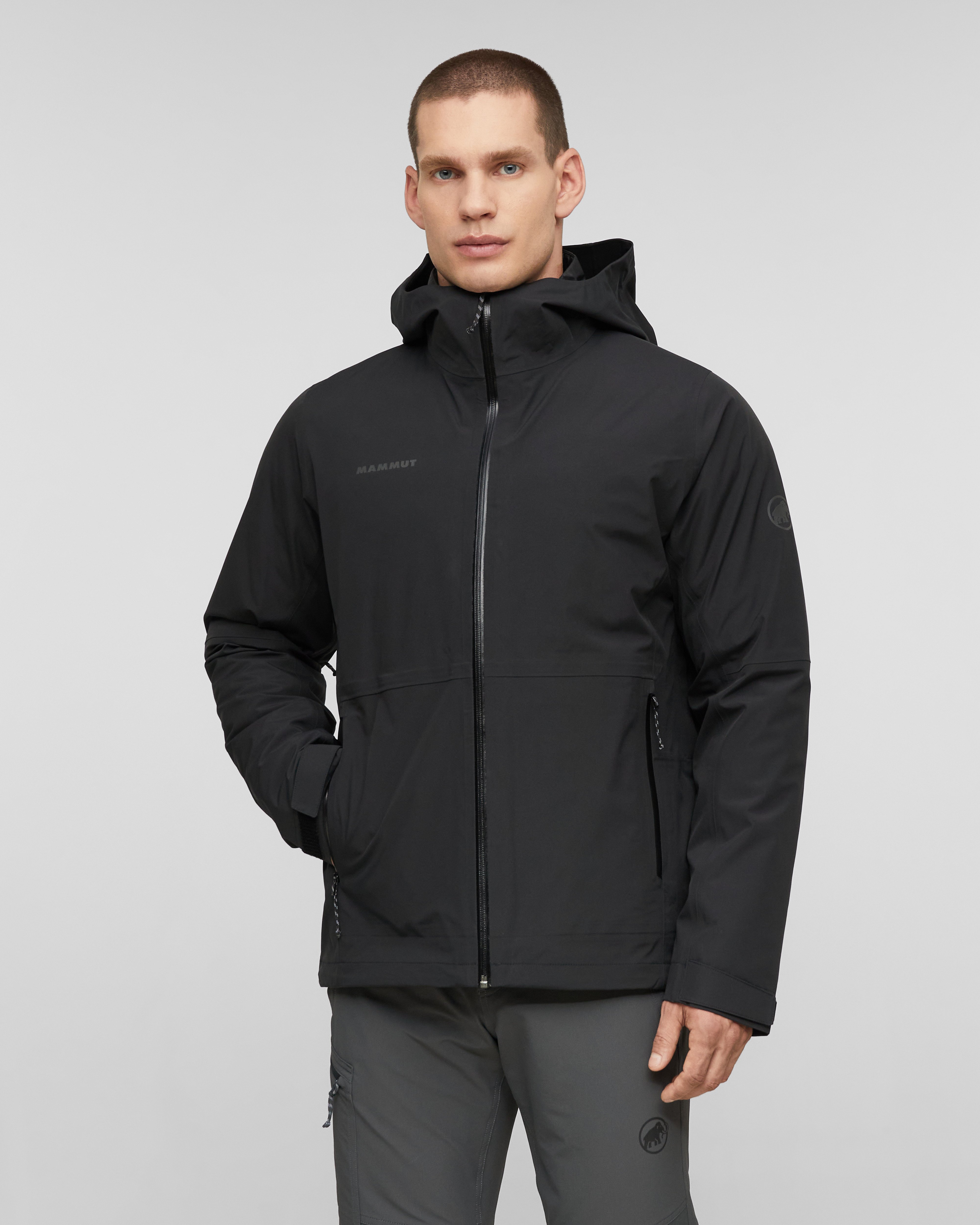 Mammut Linard Guide 3 in 1 HS Hooded Jacket Men, black-black - Black-black - Model front view