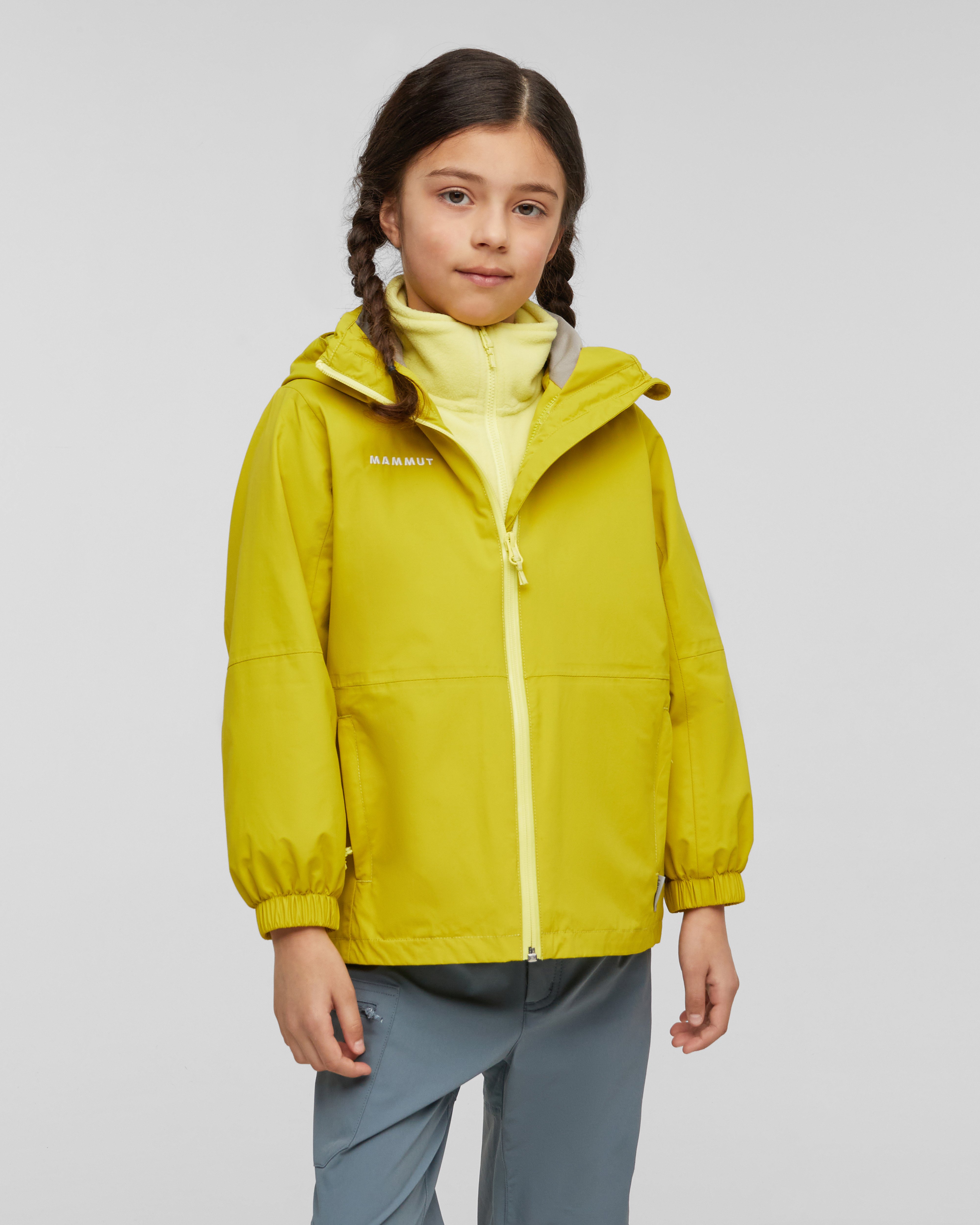 Mammut Treeline 3 in 1 HS Hooded Jacket Kids, acacia-holunder - Acacia-holunder - Model front view