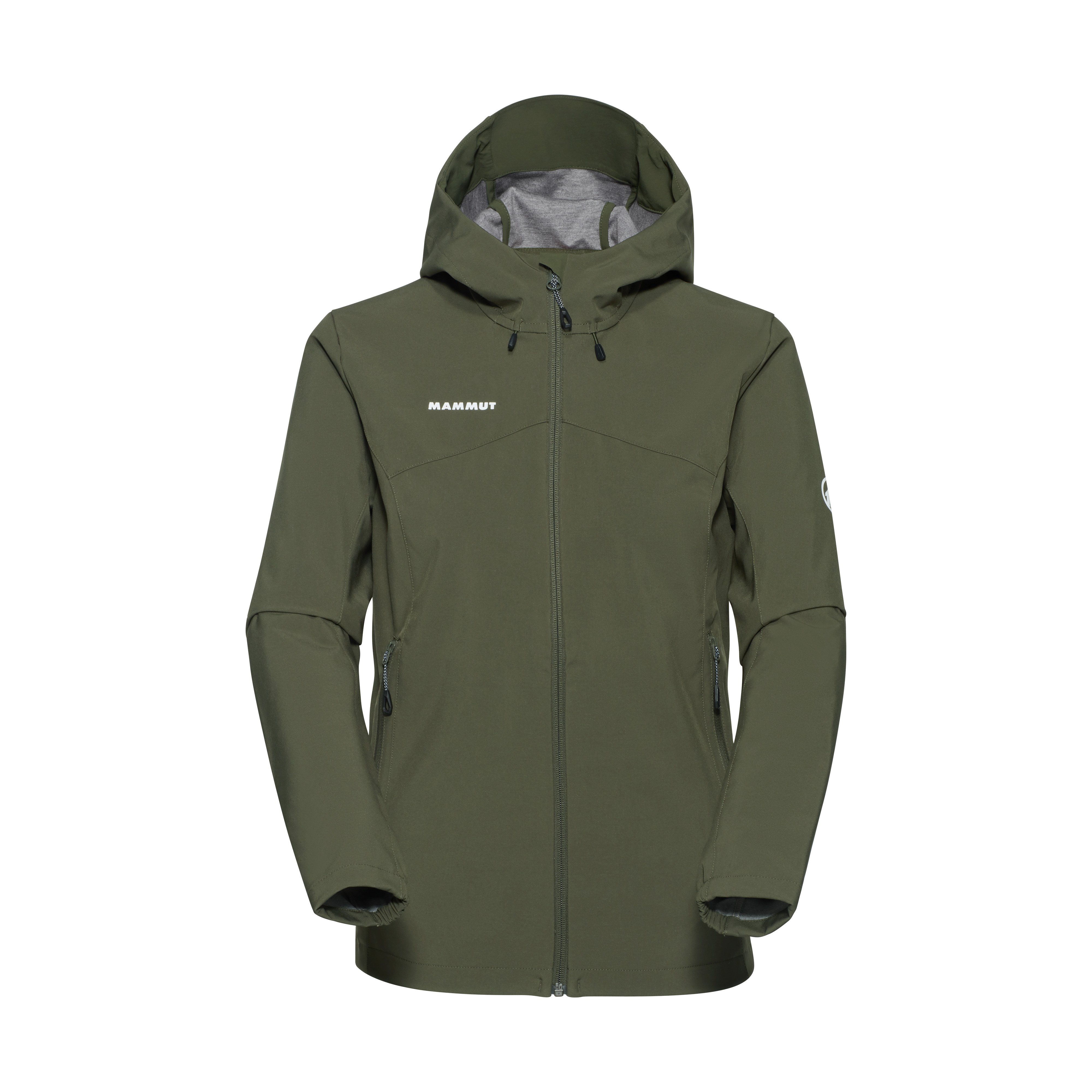 Mammut Mammut Outdoor SO Hooded Jacket Women - Black/Dark marsh - Thumbnail
