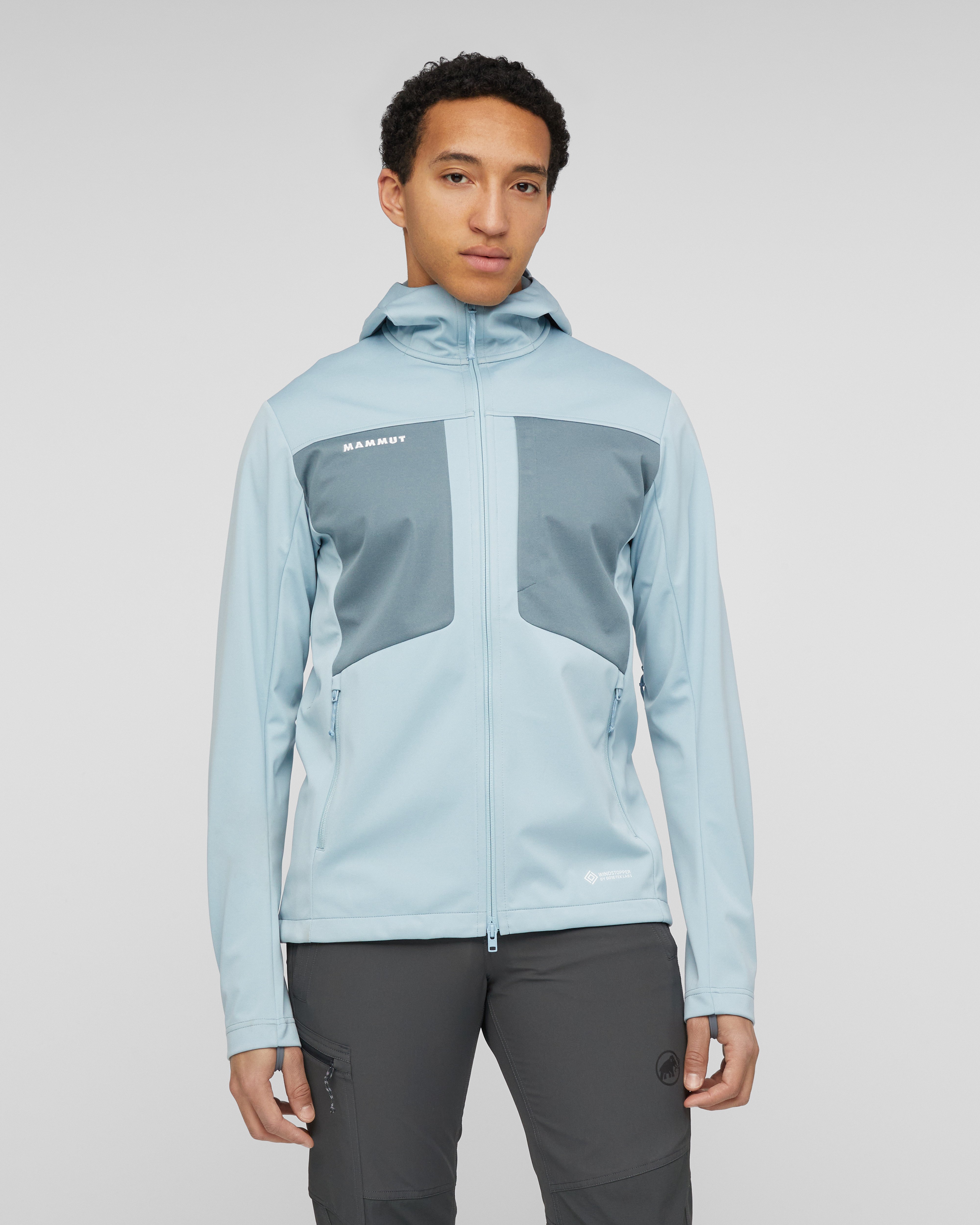 Mammut Ultimate VIII SO Hooded Jacket Men, nebla-strata - Nebla-strata - Model front view