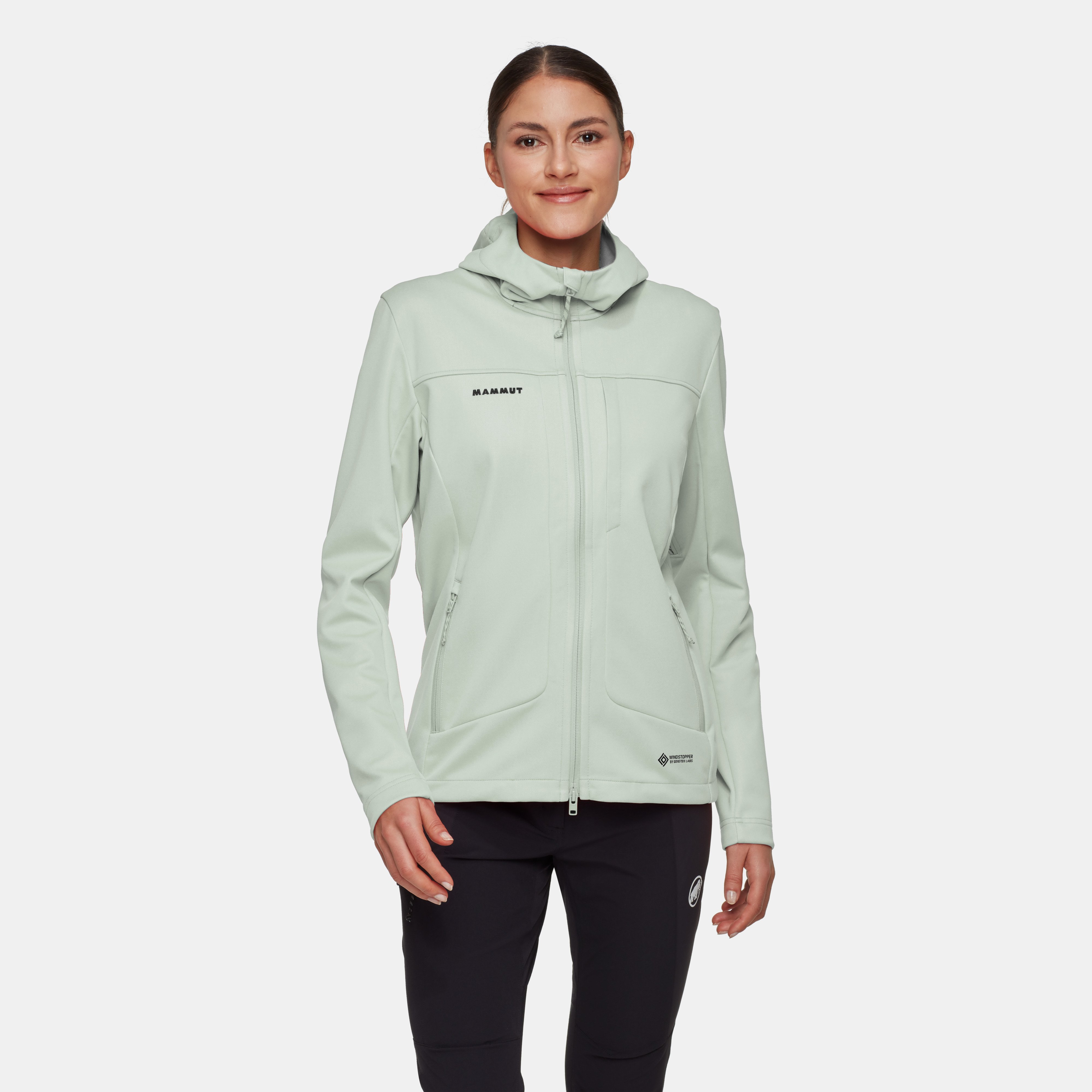 Mammut Ultimate VIII SO Hooded Jacket Women, silver sage - Silver sage