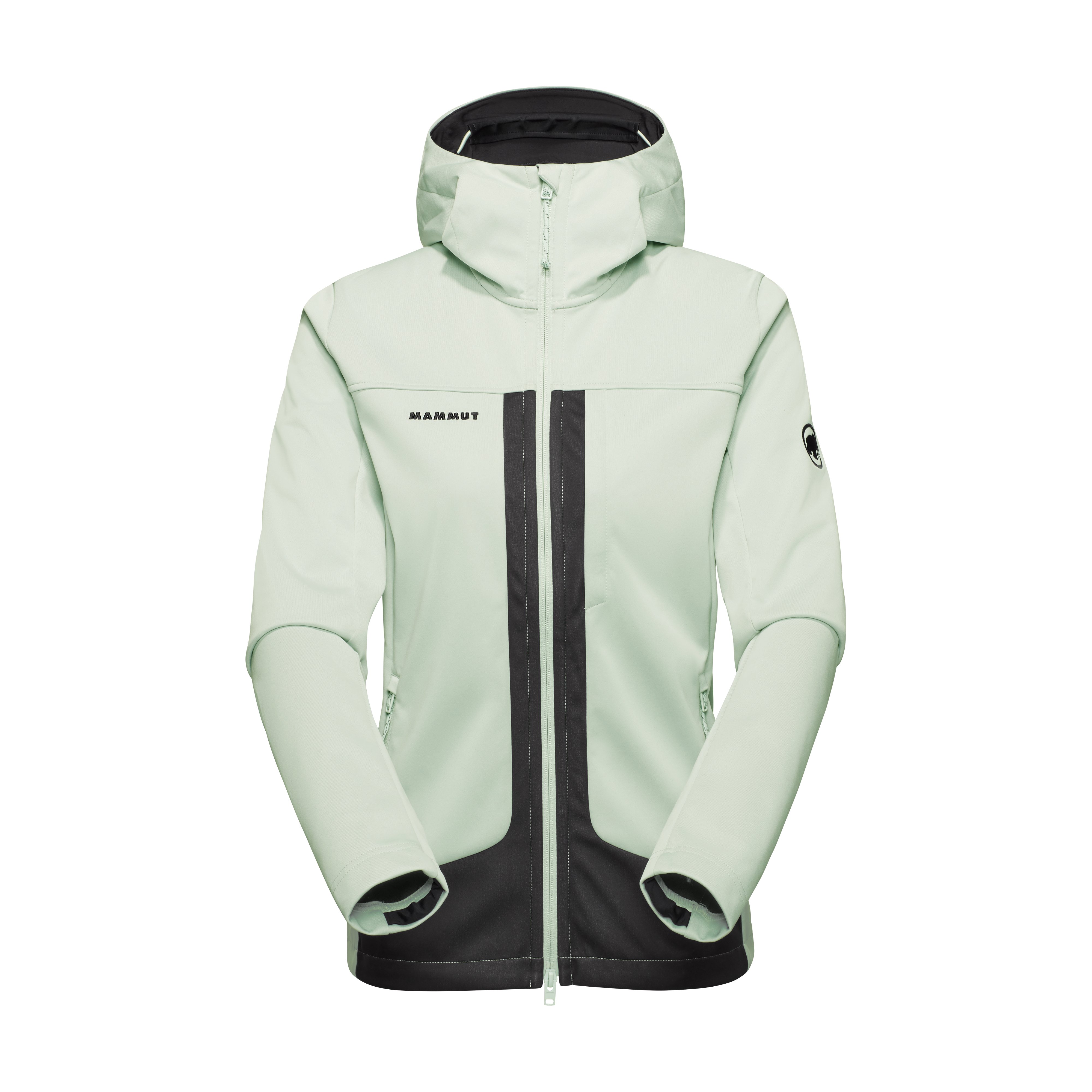 Mammut Ultimate VIII SO Hooded Jacket Women, silver sage-black - Silver sage-black - Thumbnail
