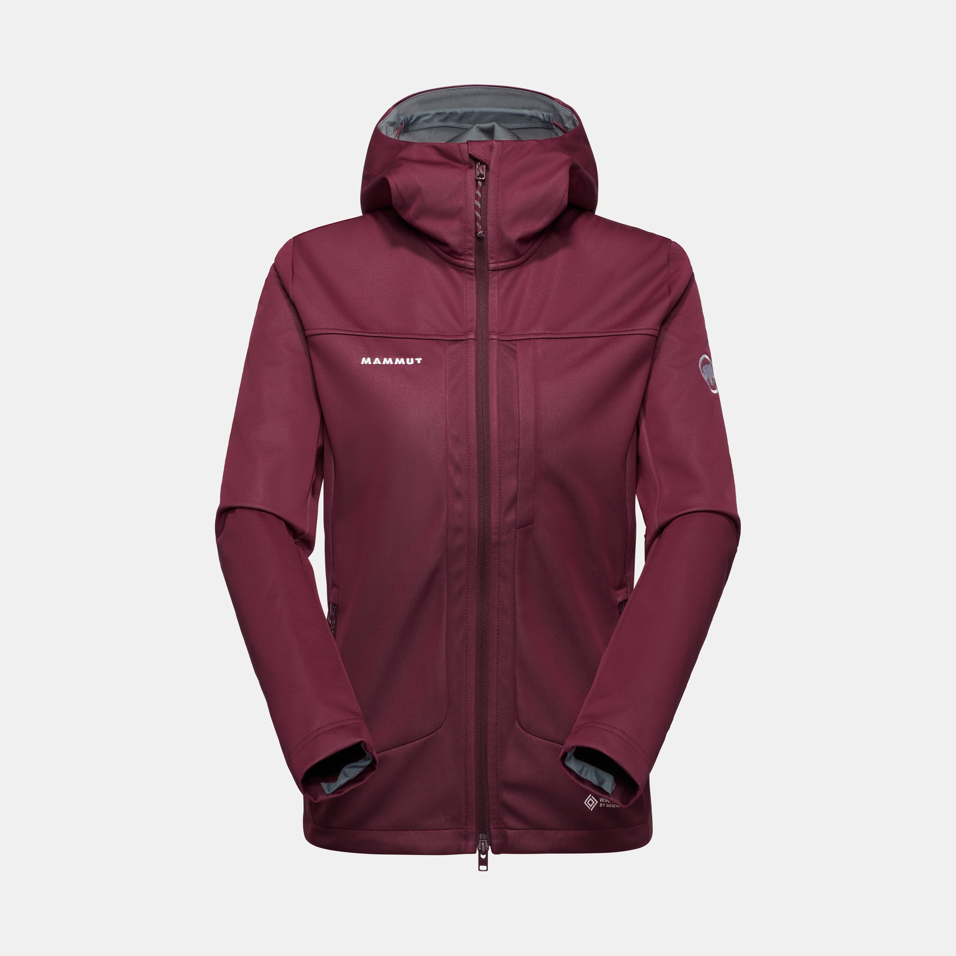 Mammut Ultimate VIII SO Hooded Jacket Women, vin-black - Vin-black