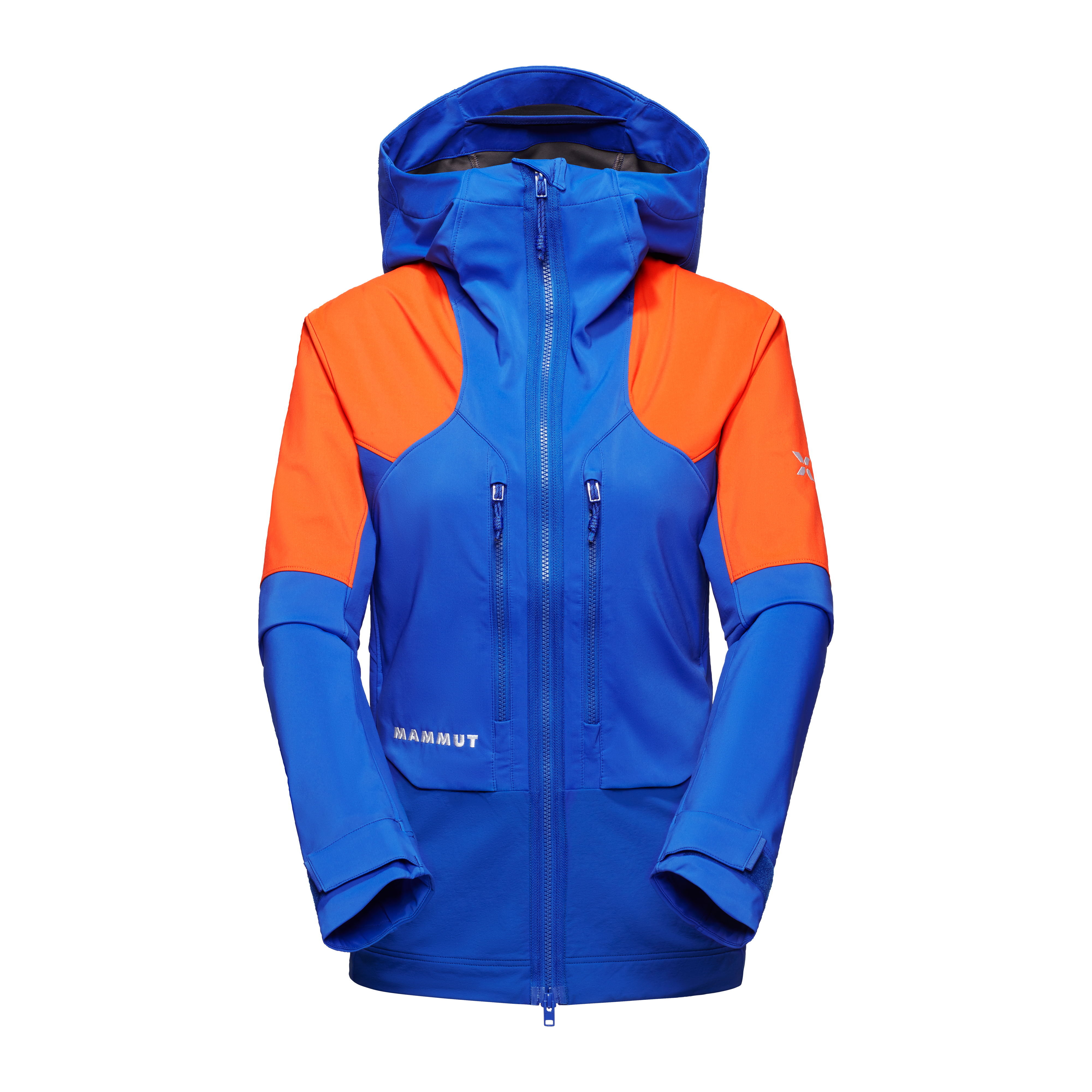 Mammut Eiger Nordwand Pro SO Hooded Jacket Women, eiger blue-eiger orange - Eiger blue-eiger orange - Thumbnail