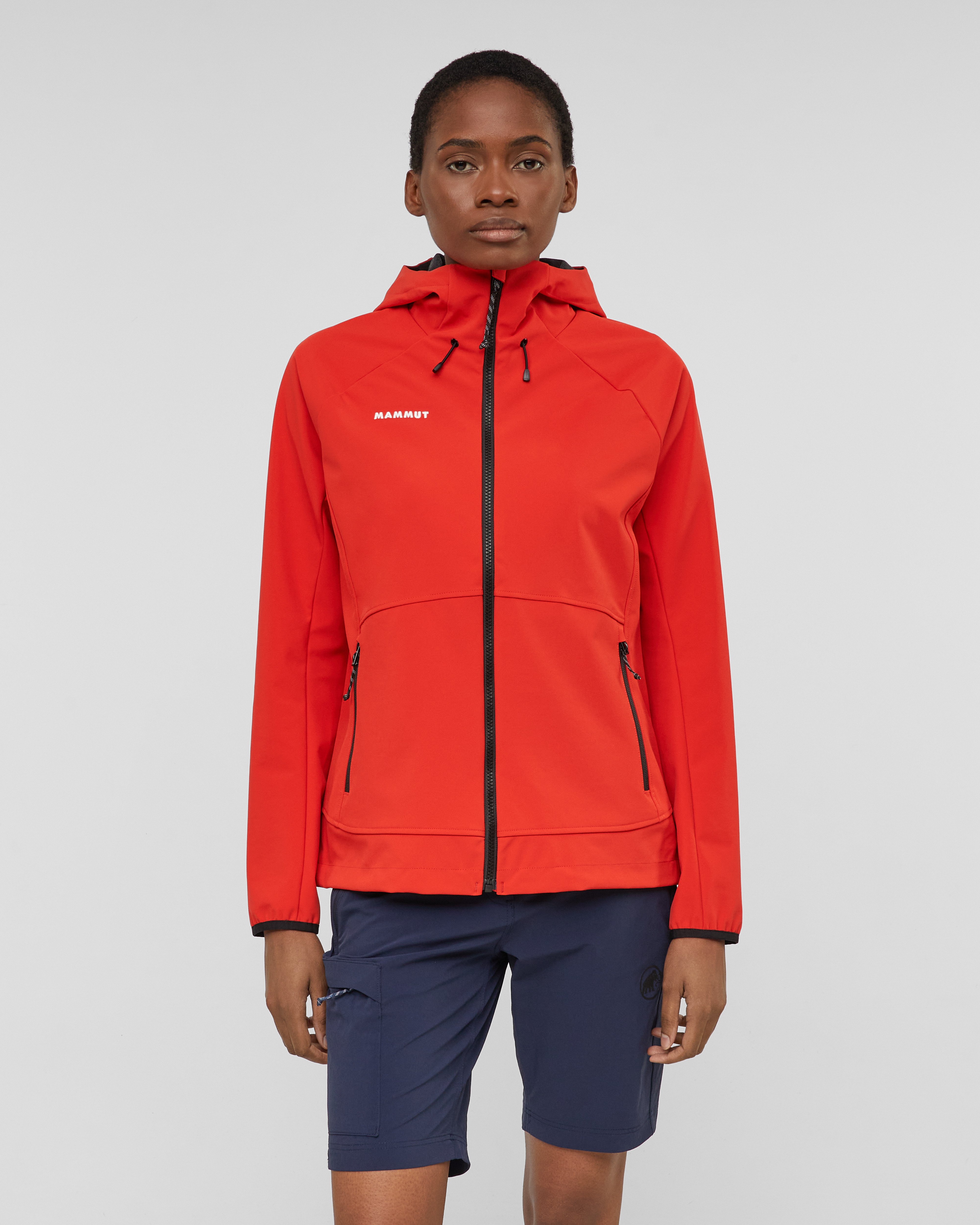Mammut Mtn. Pro 2.0 SO Hooded Jacket Women, mammut red - Mammut red - Model front view