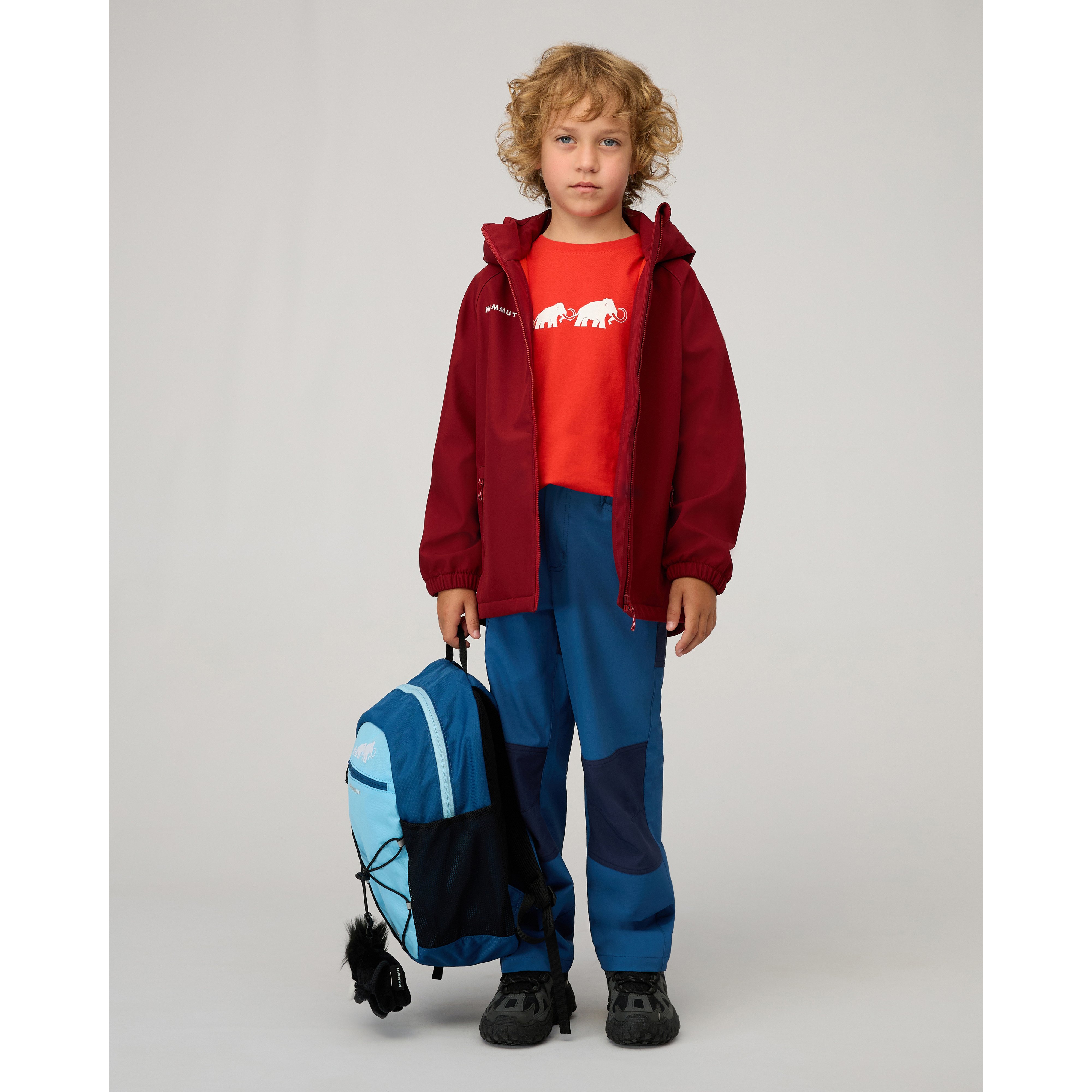 Mammut Ultimate Comfort SO Hooded Jacket Kids, dark mammut red - Dark mammut red