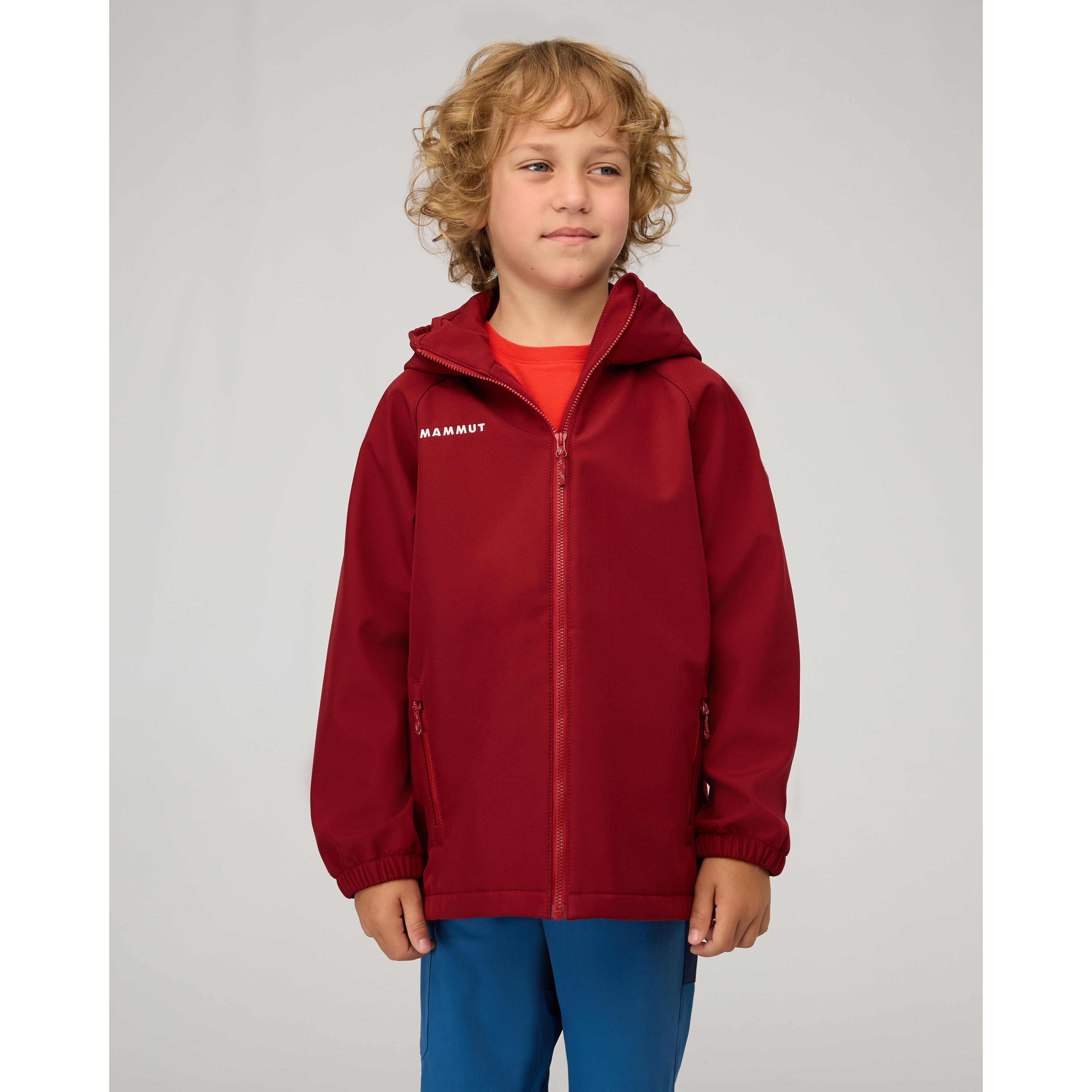 Mammut Ultimate Comfort SO Hooded Jacket Kids, dark mammut red - Dark mammut red