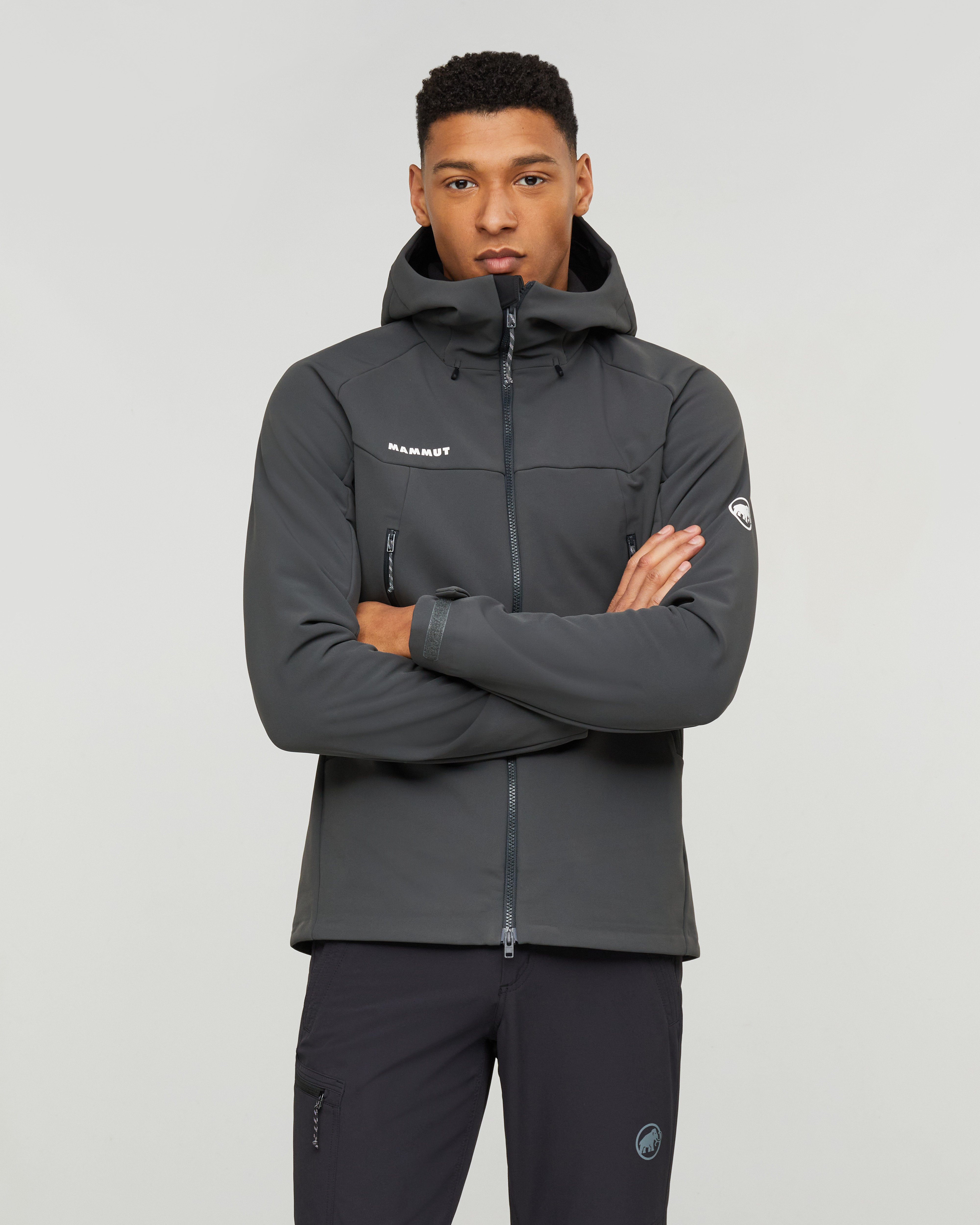 Mammut Winterfield SO Hooded Jacket Men, gabbro - Gabbro - Model front view