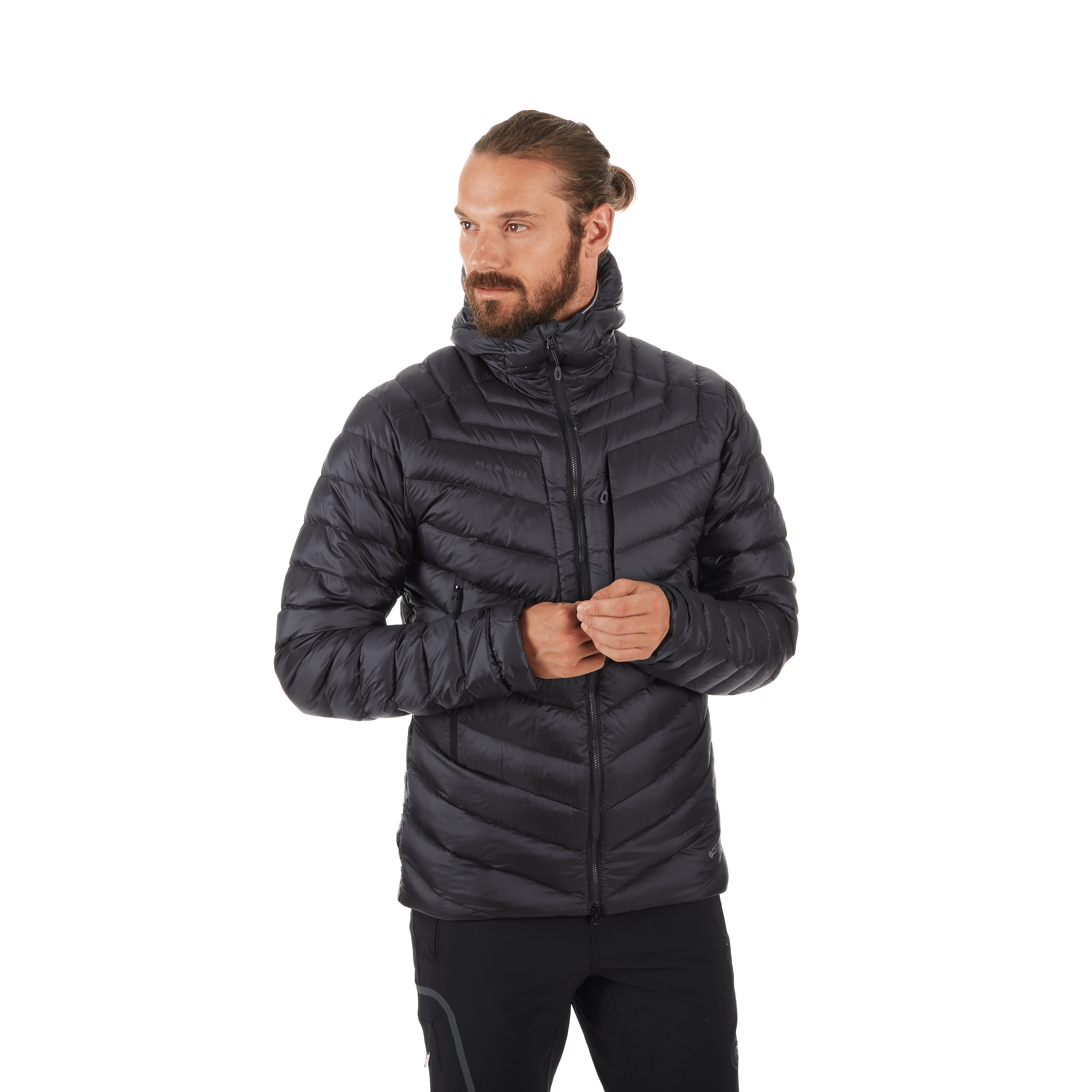 Mammut Broad Peak IN Hooded Jacket Men - black-phantom, S - Black-phantom - Model front view