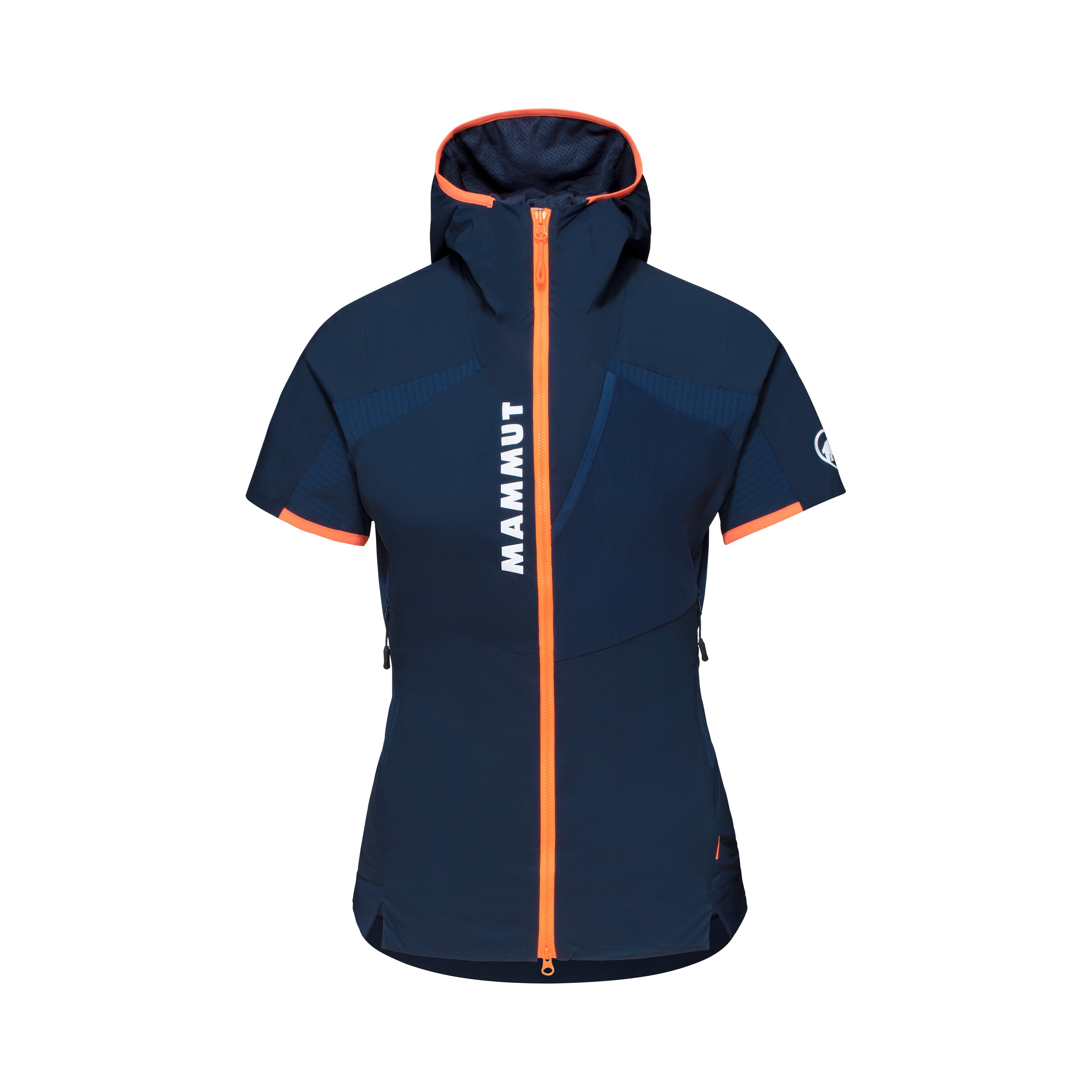 Aenergy IN Hybrid Hooded Vest Women - marine-vibrant orange, XS thumbnail