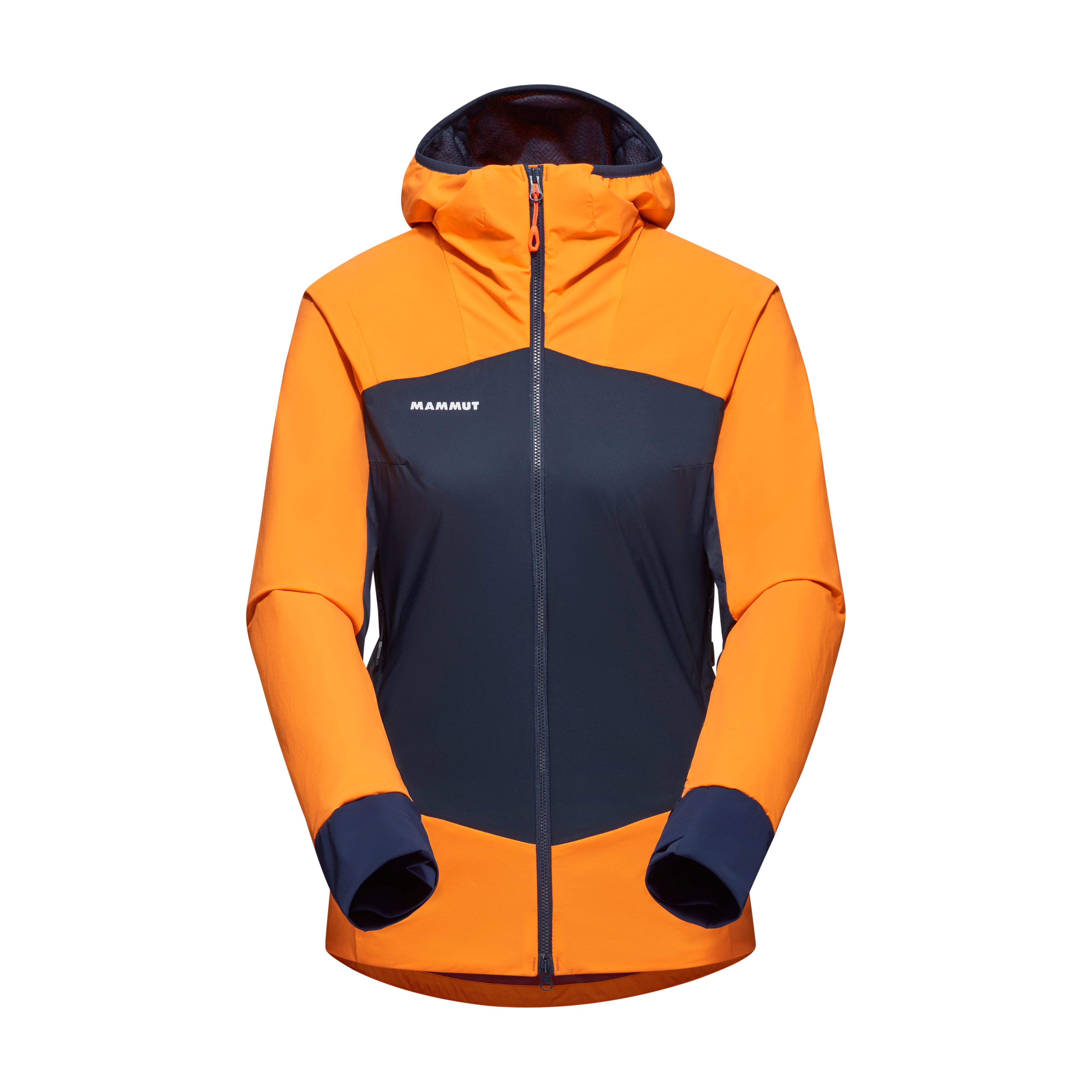 Taiss IN Hybrid Hooded Jacket Women, tangerine-marine thumbnail