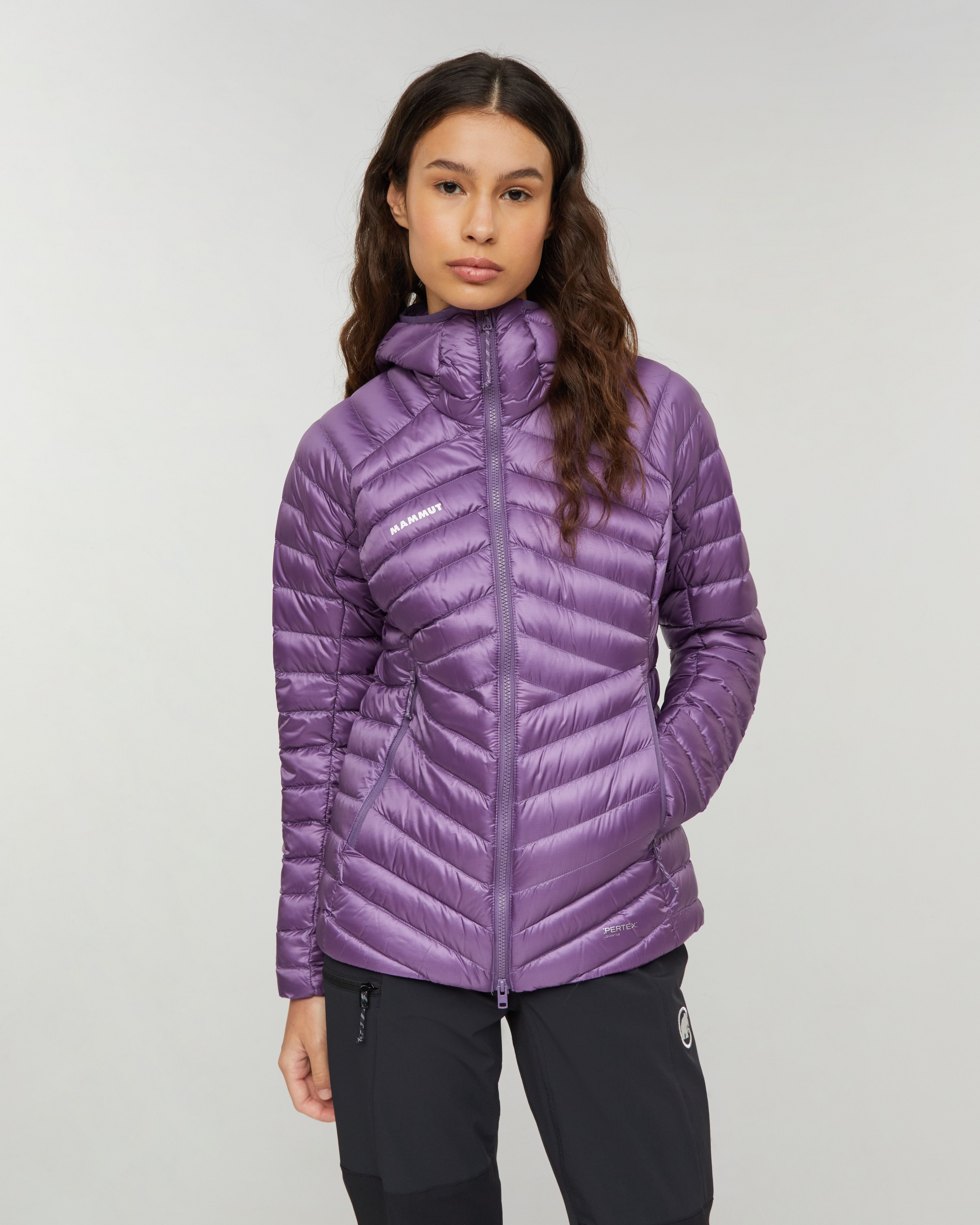 Mammut Broad Peak IN Hooded Jacket Women, paloja - Paloja - Model front view