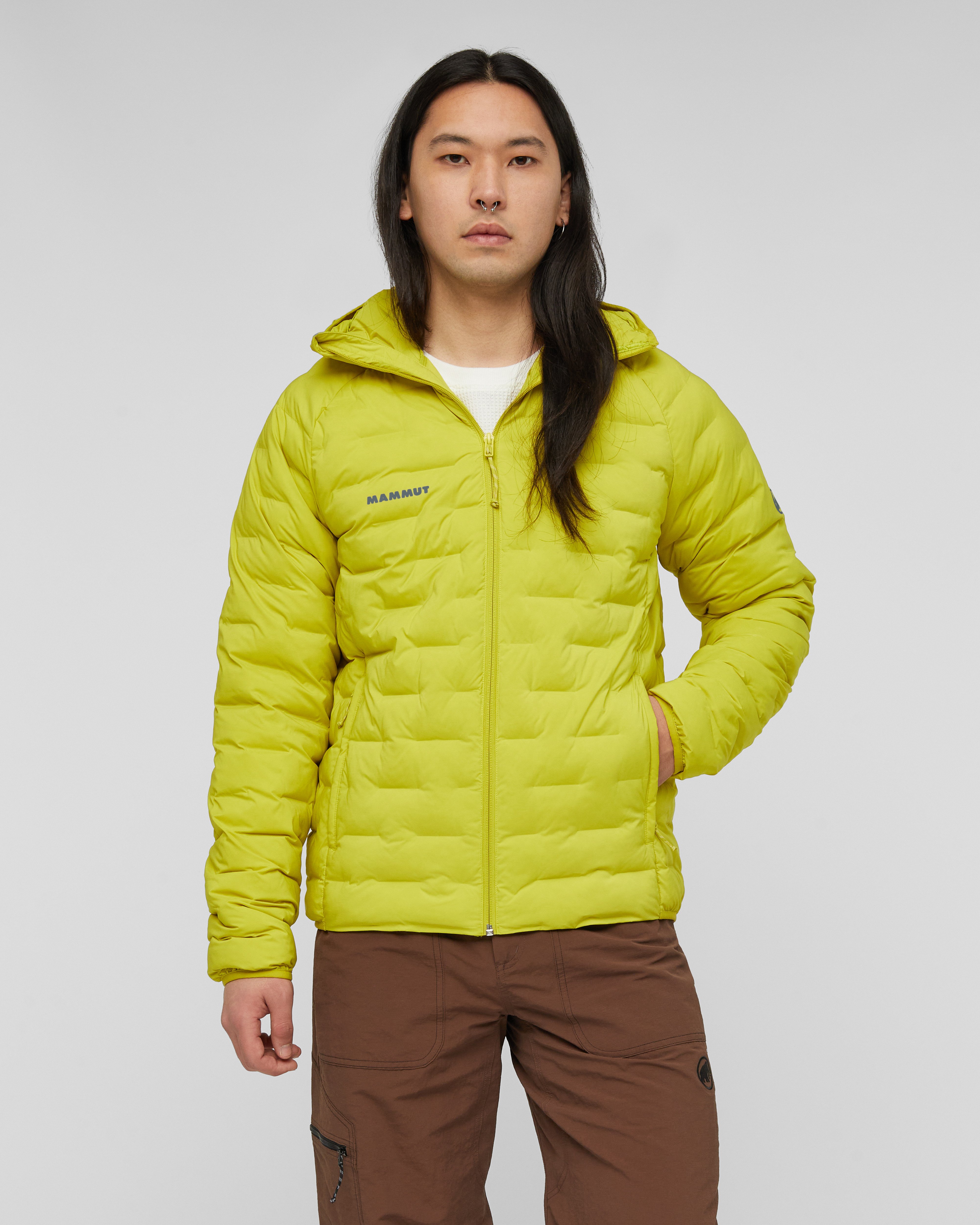 Mammut Sender IN Hooded Jacket Men, acacia - Acacia - Model front view