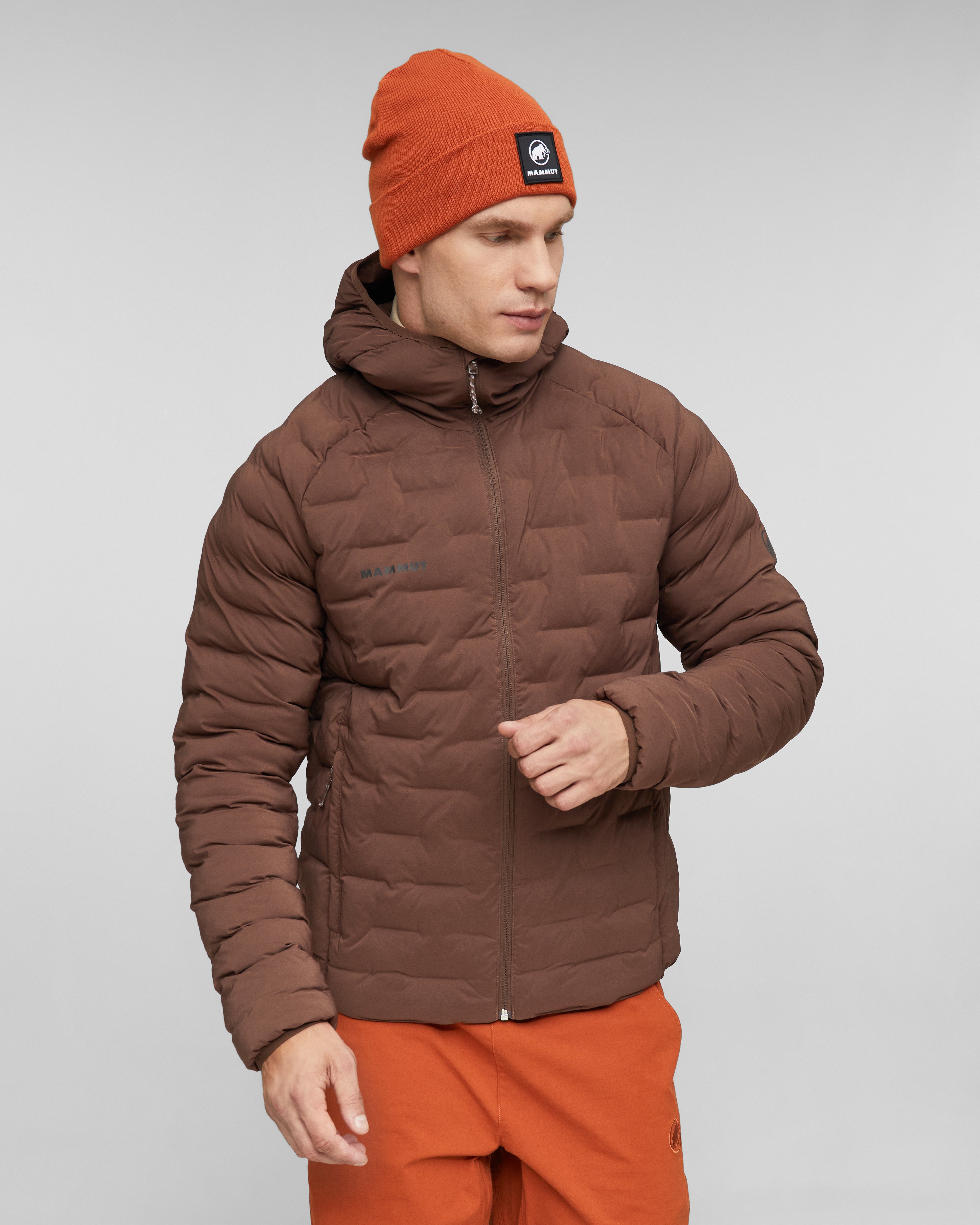 Mammut Sender IN Hooded Jacket Men, soil - Soil - Model front view