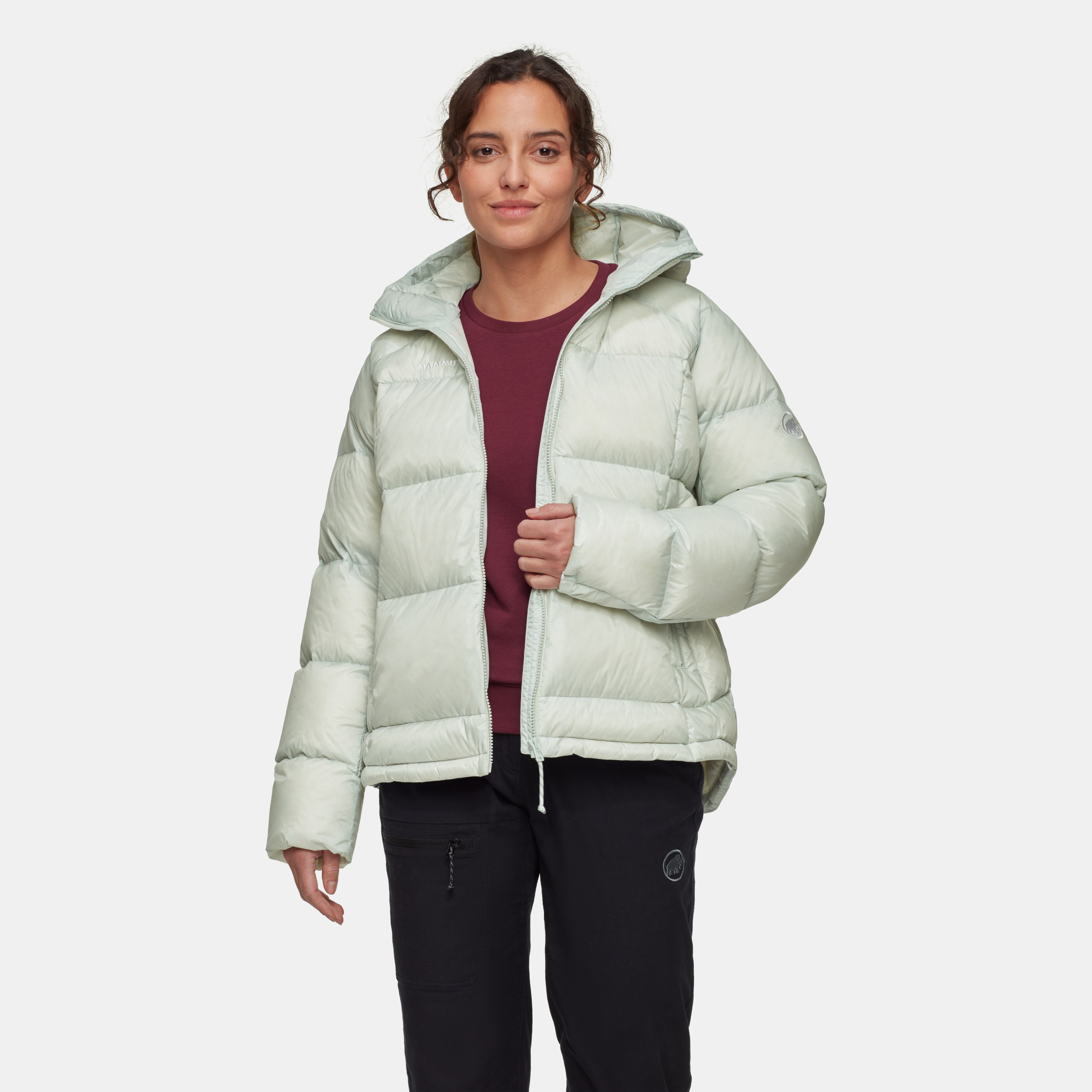Mammut Glacier Glow IN Hooded Jacket Women, silver sage - Silver sage