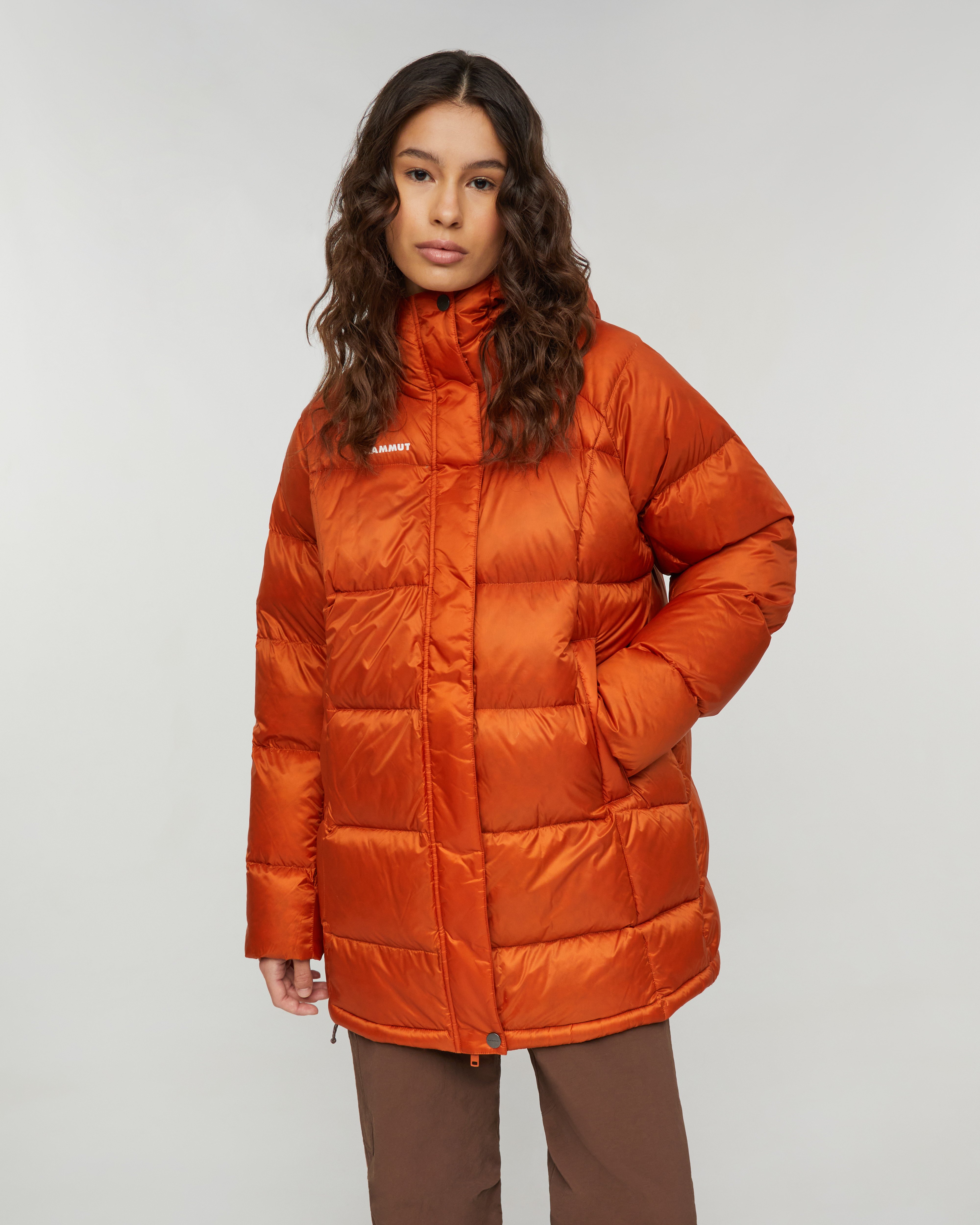 Mammut Glacier Glow IN Hooded Parka Women, autumn larice - Autumn larice - Model front view